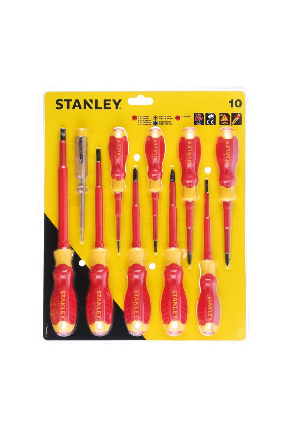 Stanley-STHT60032-0, Set 10 surubelnite subtiri VDE, tip PZ, PH drepte si tester de tensiune 3