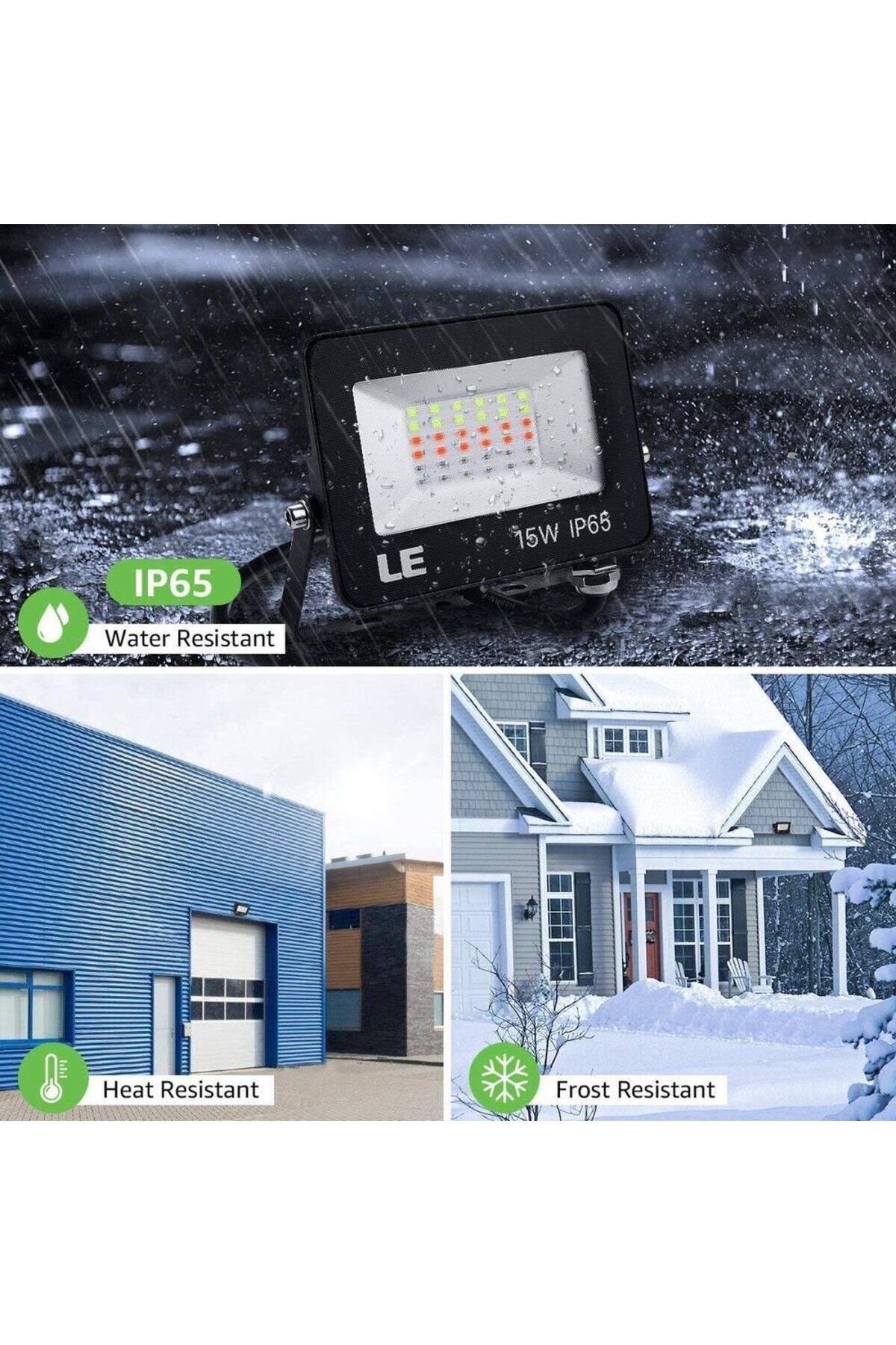 LEPRO-Set of 2 Lepro RGB LED floor projectors, Remote control, 15W, IP65 waterproof 4