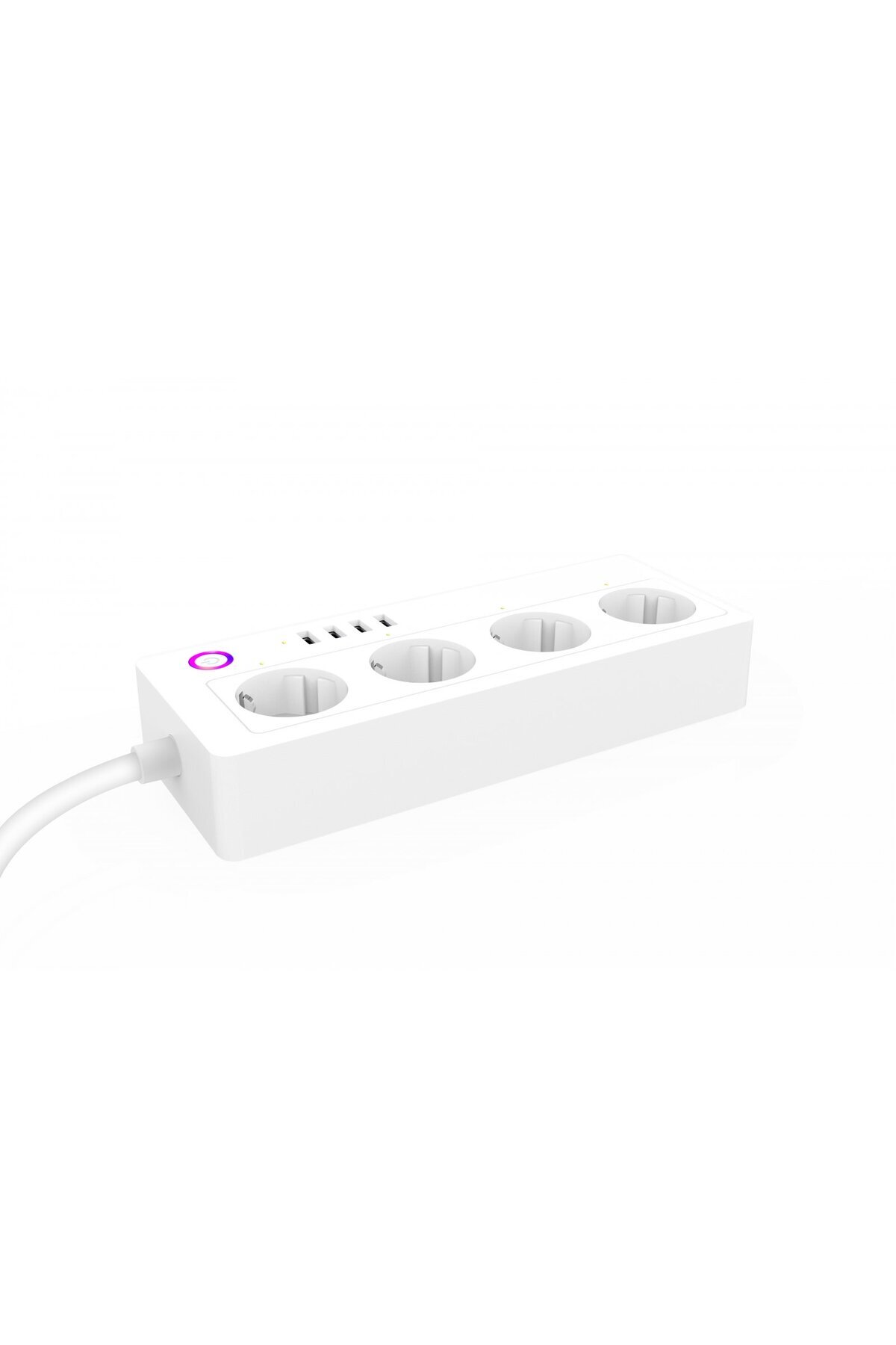 Rovo-Smart Extension Cord A26, Wifi, 16A, 4 Individual Sockets, 4 USB Tuya, Alexa, Google Assistant, 5