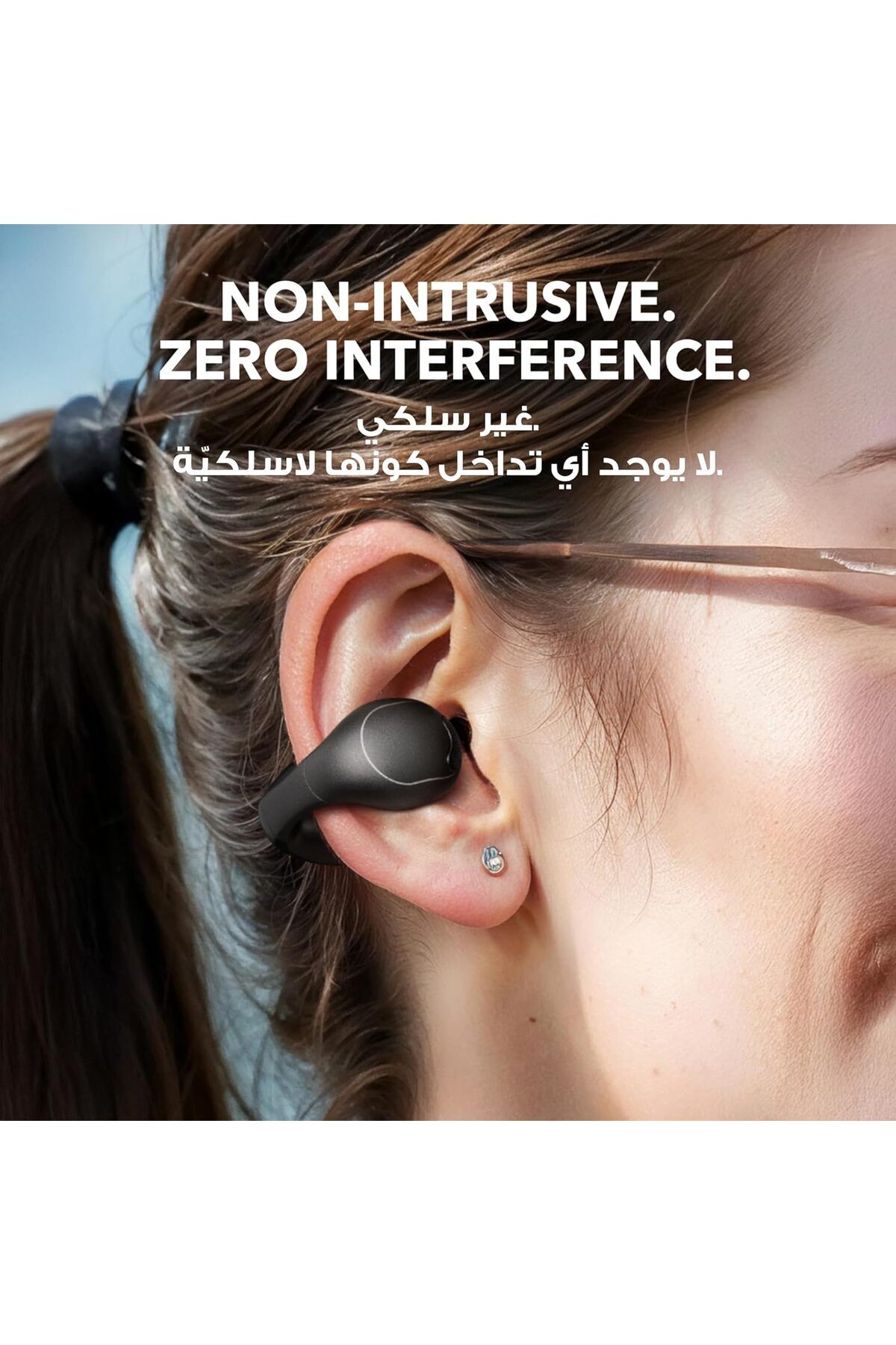Soundcore-Anker Soundcore C40i Open-Ear Clip-On Headphones Flexible Hinge Design Lightweight Control Buttons AI-Enhanced 3