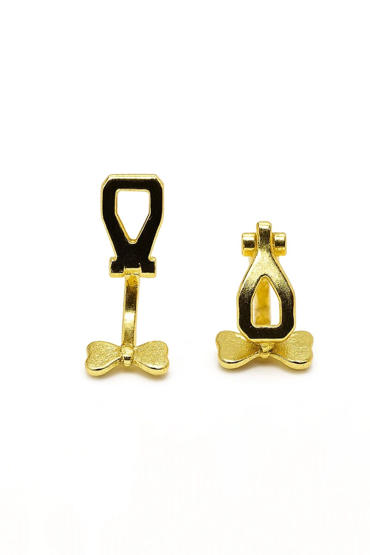 MakeWell-Clover Design Poppy Compression Earrings for Non-Pierced Ears 3