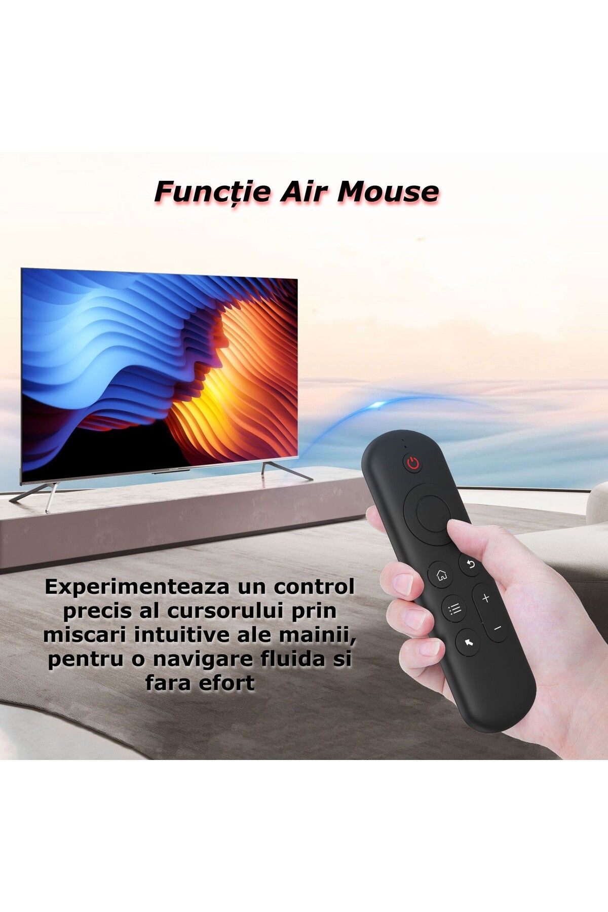OEM-All-in-One Smart Remote Control, Absolute Control with QWERTY Keyboard, Gyroscopic Air Mouse 3
