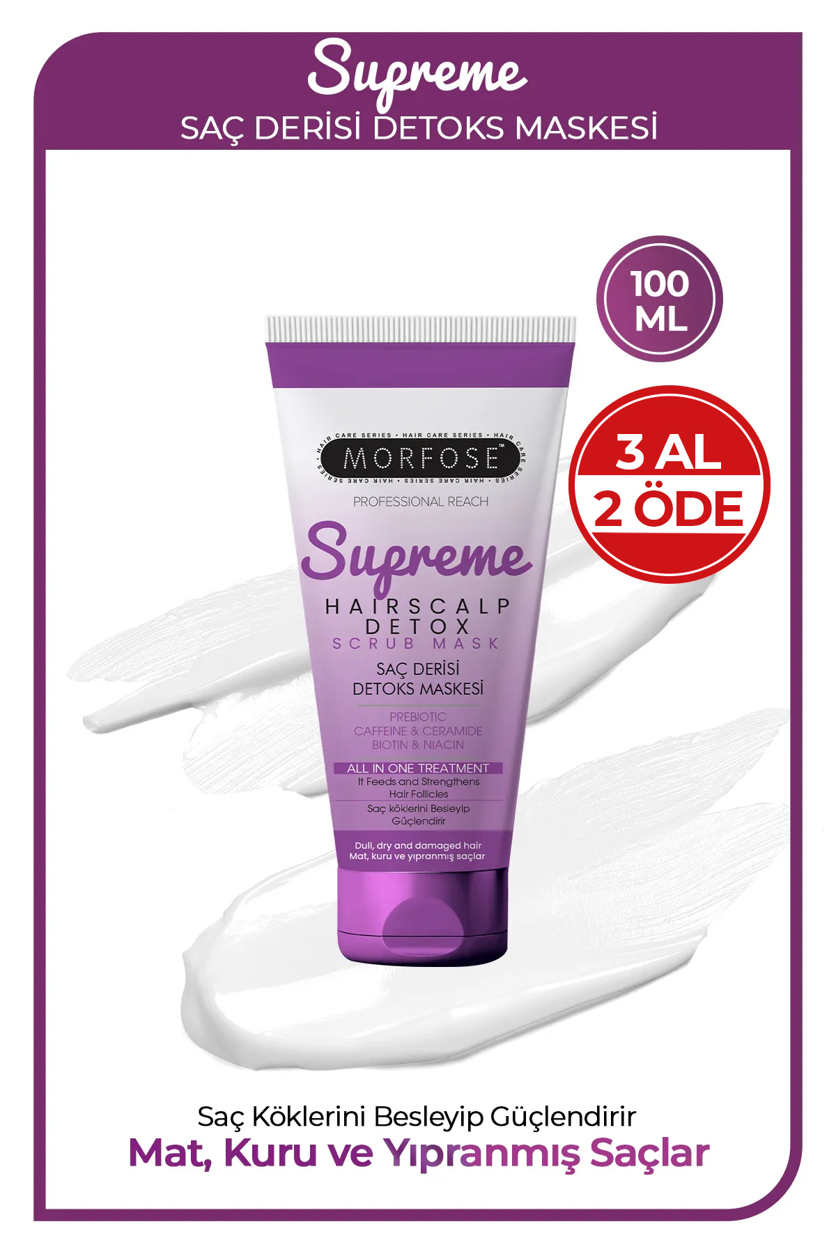 Morfose Supreme Saç Derisi Detox Maskesi 100 ml - Besleme