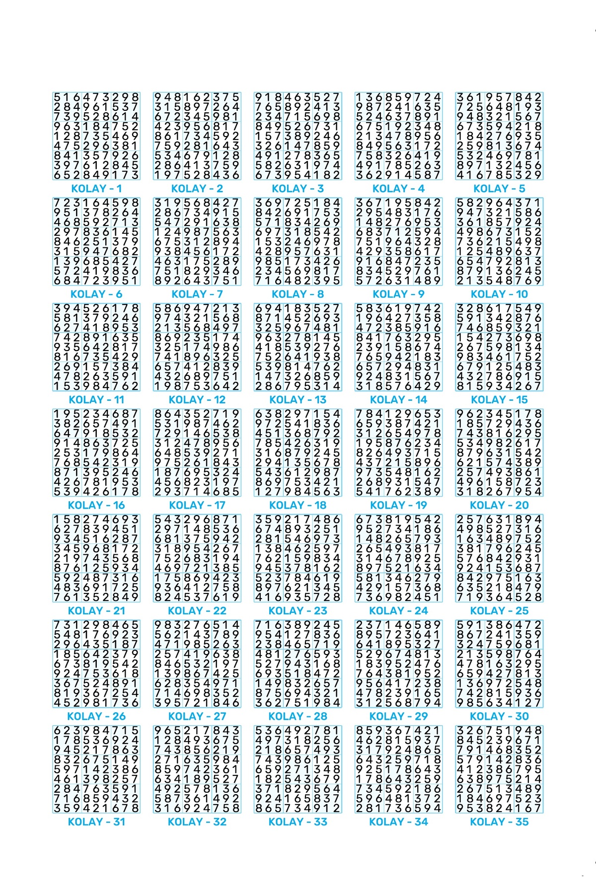 Sudoku Yaratıcı İnsanların Sayı ve Mantık Oyunları 3 7