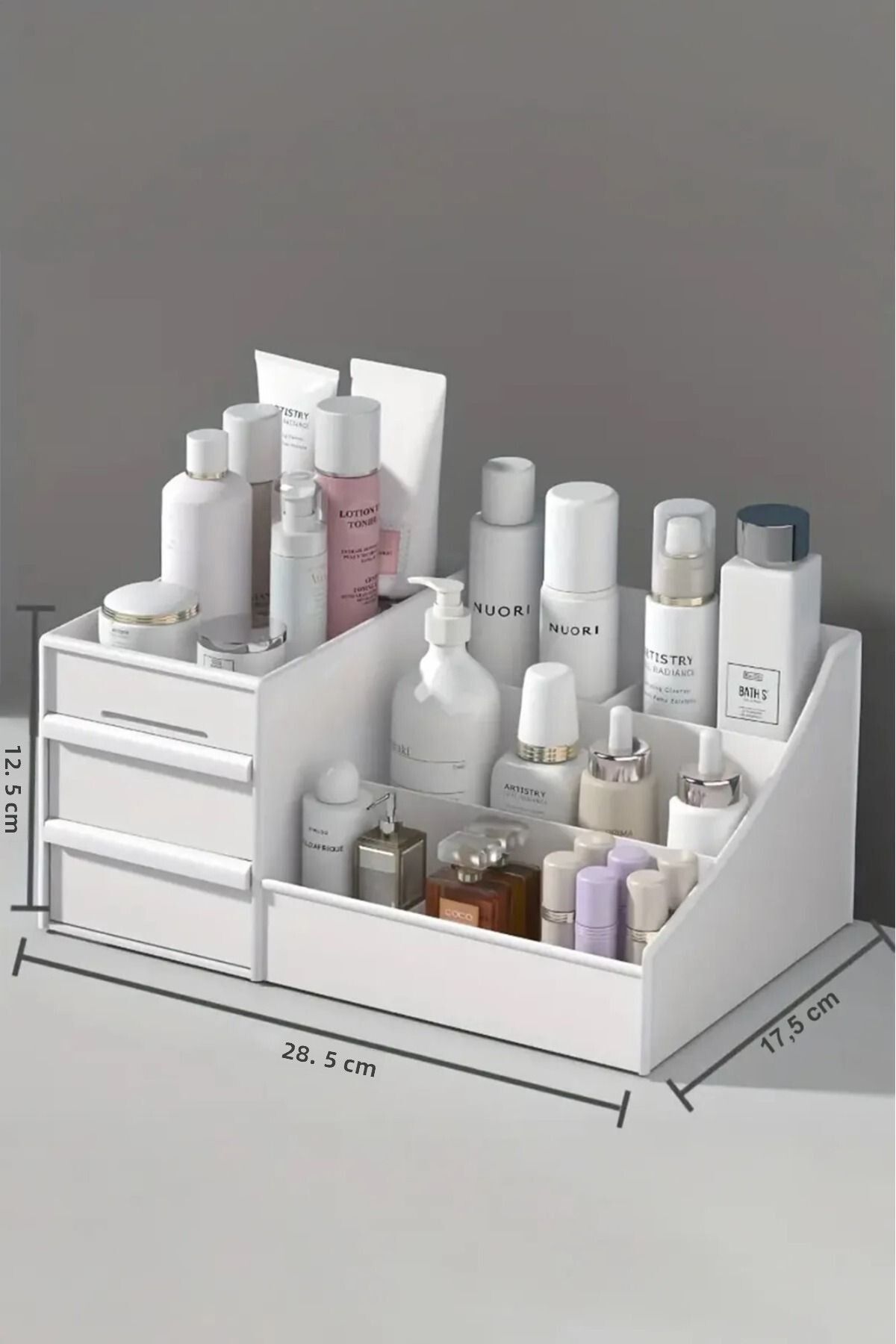 Bayev-Rose Elegance Organizer πολλαπλών χρήσεων με συρτάρια Καλλυντικά Άρωμα Rose Lipstick Serum Organizer κοσμημάτων 5