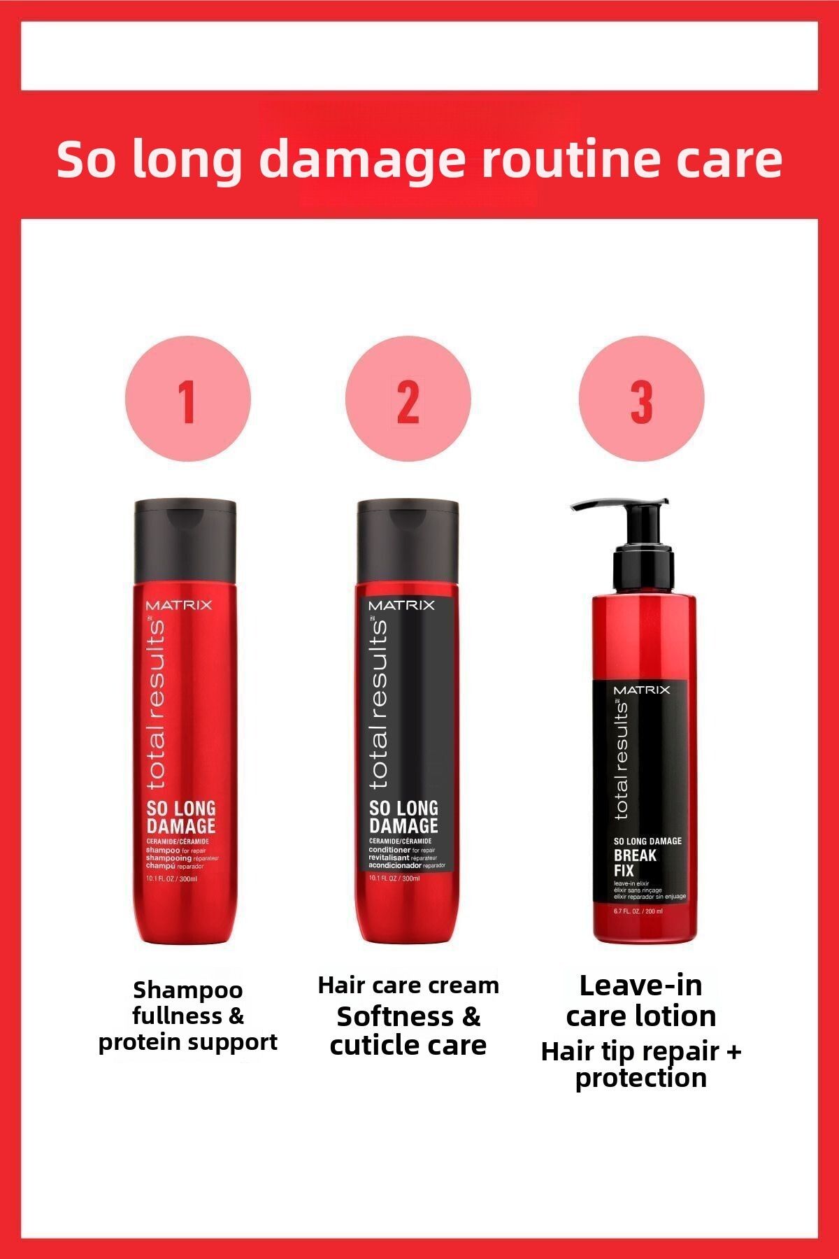 Matrix-Matrix Total Result Repair Cream for Damaged Hair - So Long Damage 300 ml 3