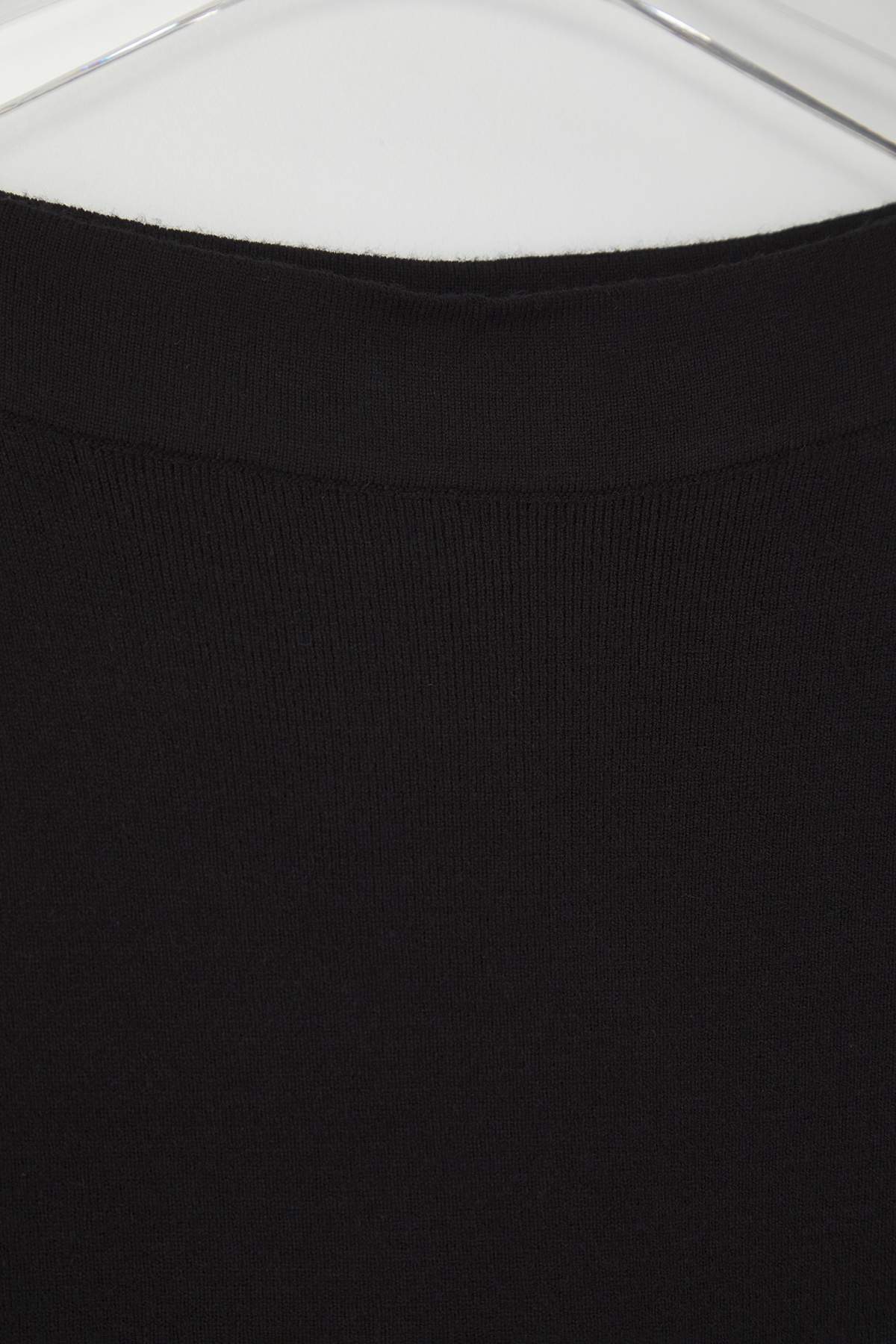 Trendyolmilla  Wardrobe Essentials Siyah Premium İplik/Özel İplikli Kayık Yaka Triko Kazak | TWOAW26KZ00100 - Görsel 6