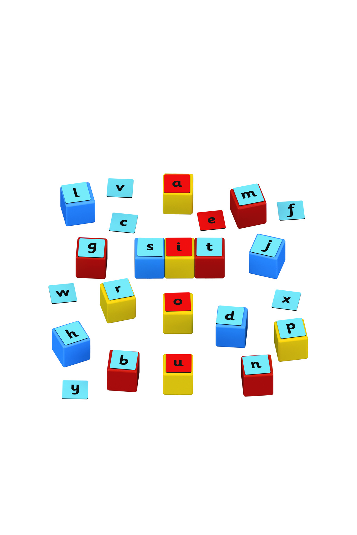 مکعب جادویی ساخت کلمات، اسباب‌بازی STEM با کلیپس‌های بازیافتی، ۱۶ بلوک مغناطیسی با ۶۳ کلیپس جادویی