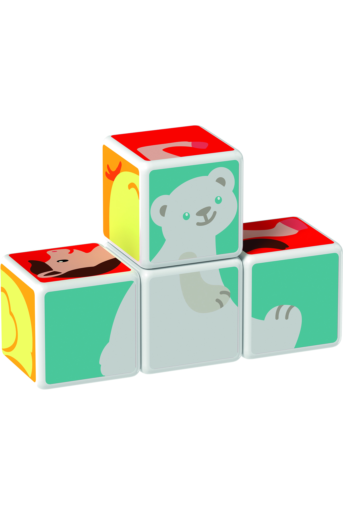 مکعب جادویی، حیوانات چاپ‌شده + کارت‌ها، اسباب‌بازی STEM برای کودکان، ۱۰۰٪ بازیافتی، ساخت سوئیس، مول