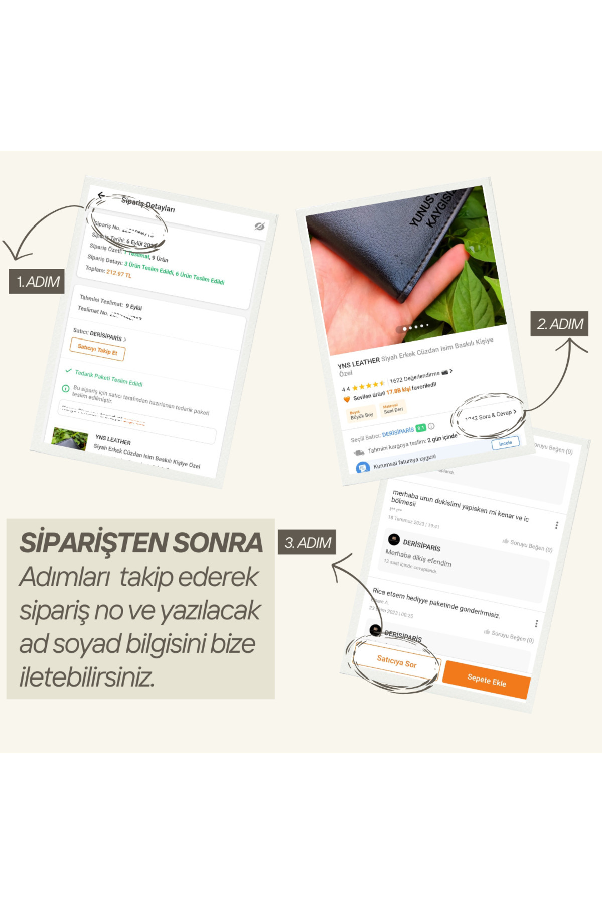 YNS LEATHER Siyah Hakiki Deri Cüzdan Isim Baskılı Kişiye Özel Klasik görsel 7