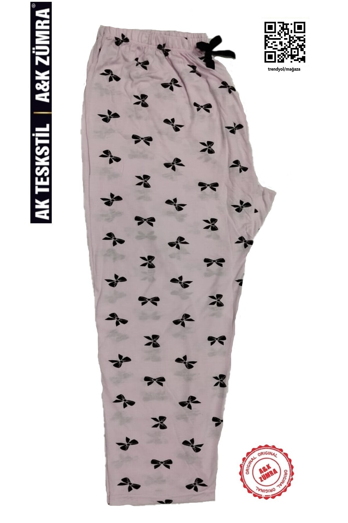 A&K ZÜMRA Anne Model Viskon Pijama Altı Büyük Beden