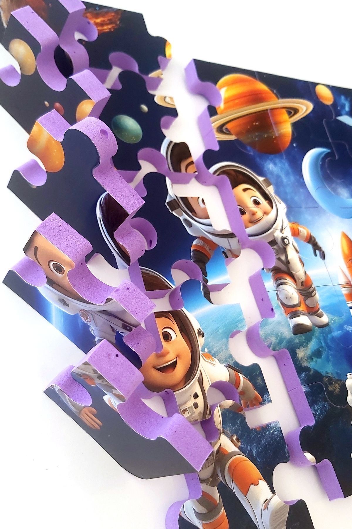 EVAKANCA 35 Parçalı Kalın EVA Puzzle Yapboz Uzay Astronot fotoğrafı 3 (önizleme)