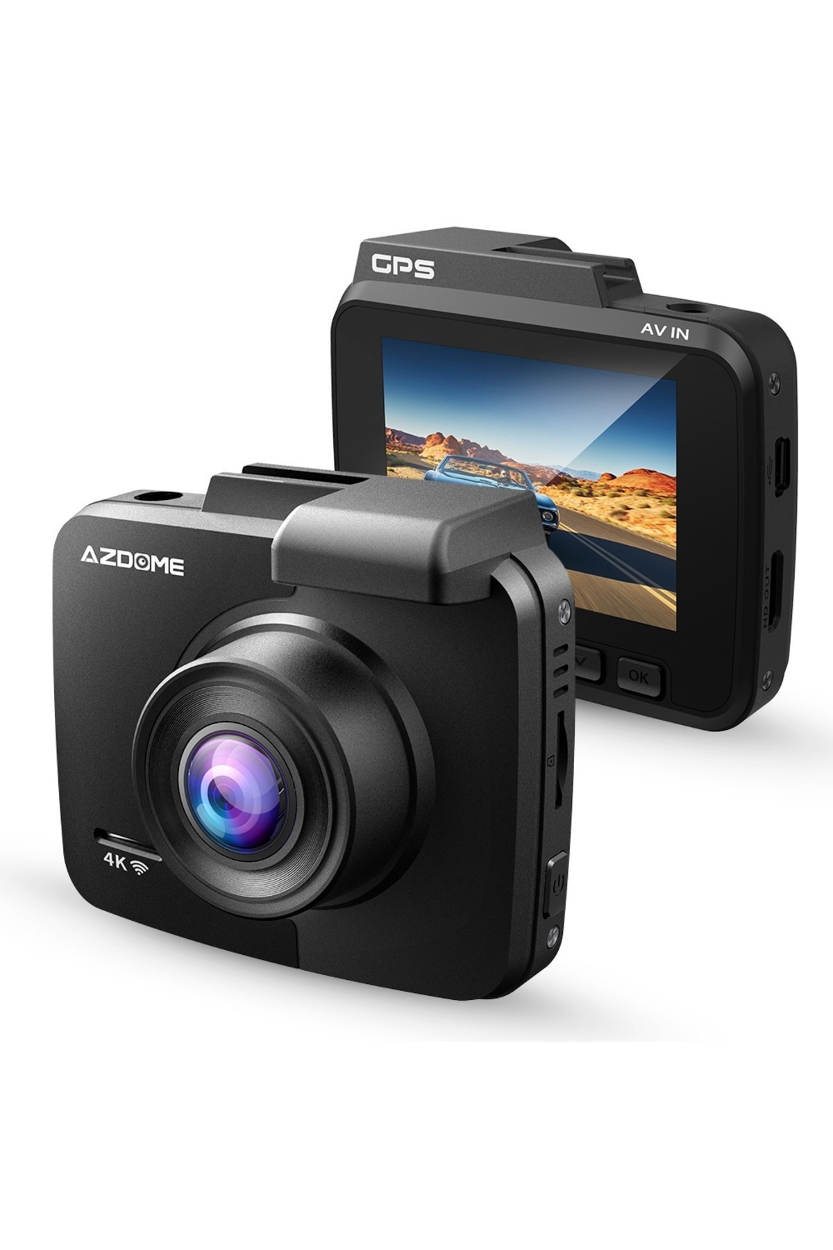 Generic-GS63H Dash Cam Dual Lens 4K UHD Recording Car Camera DVR GPS Wi-Fi G-Sensor Motion Detection 3