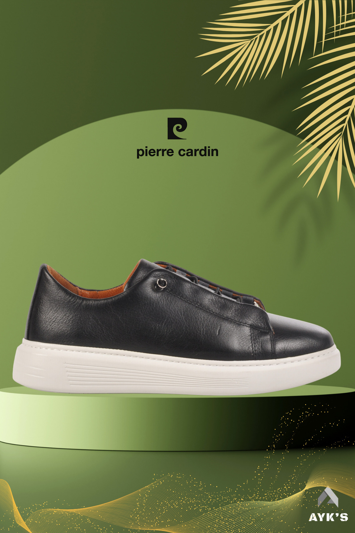 کفش راحتی مردانه چرم اصل مشکی کد ۶۲۱۱۳ M پیر کاردین کفش کلاسیک Pierre Cardin