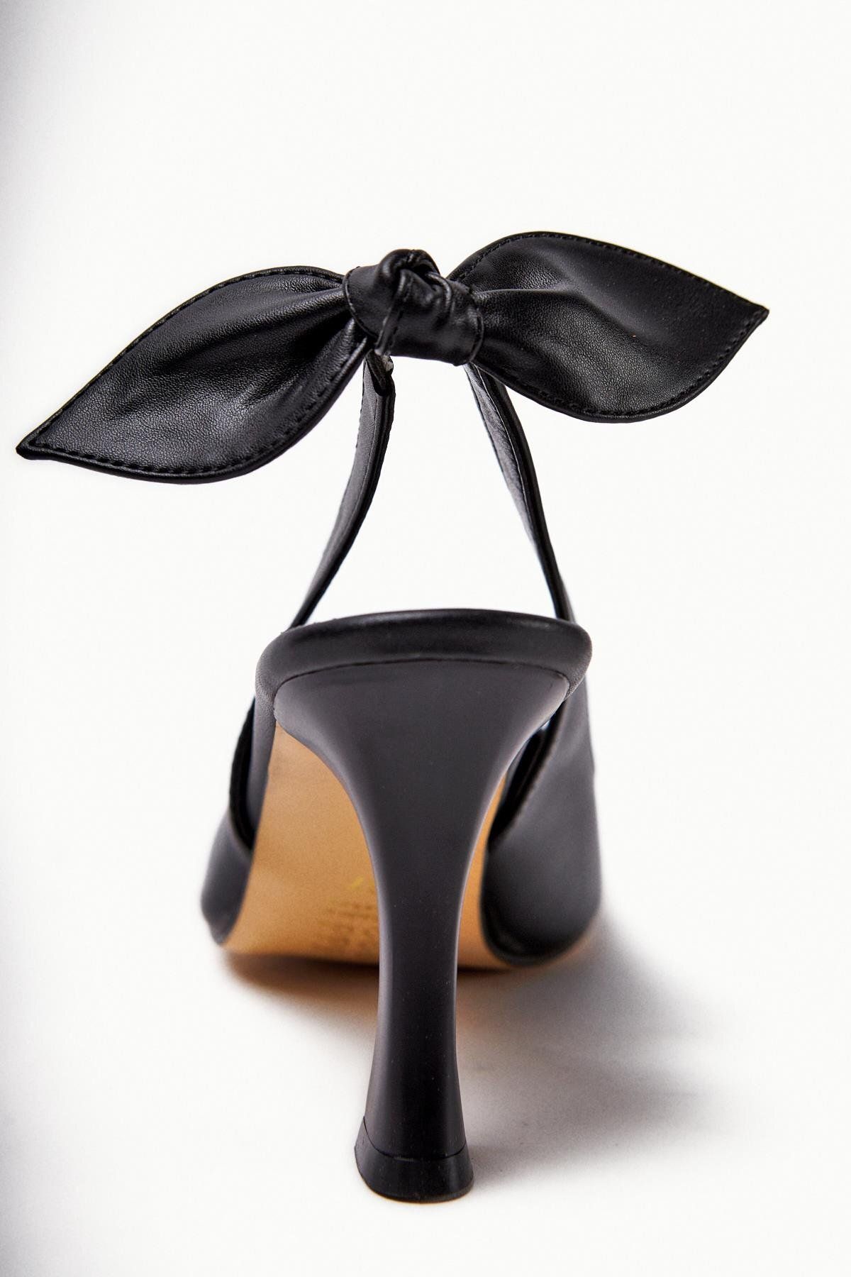 Mubiano-MBHSN8082-S Pantofi stiletto și cu toc pentru femei, cu detaliu de fundă elastică pe spate 8