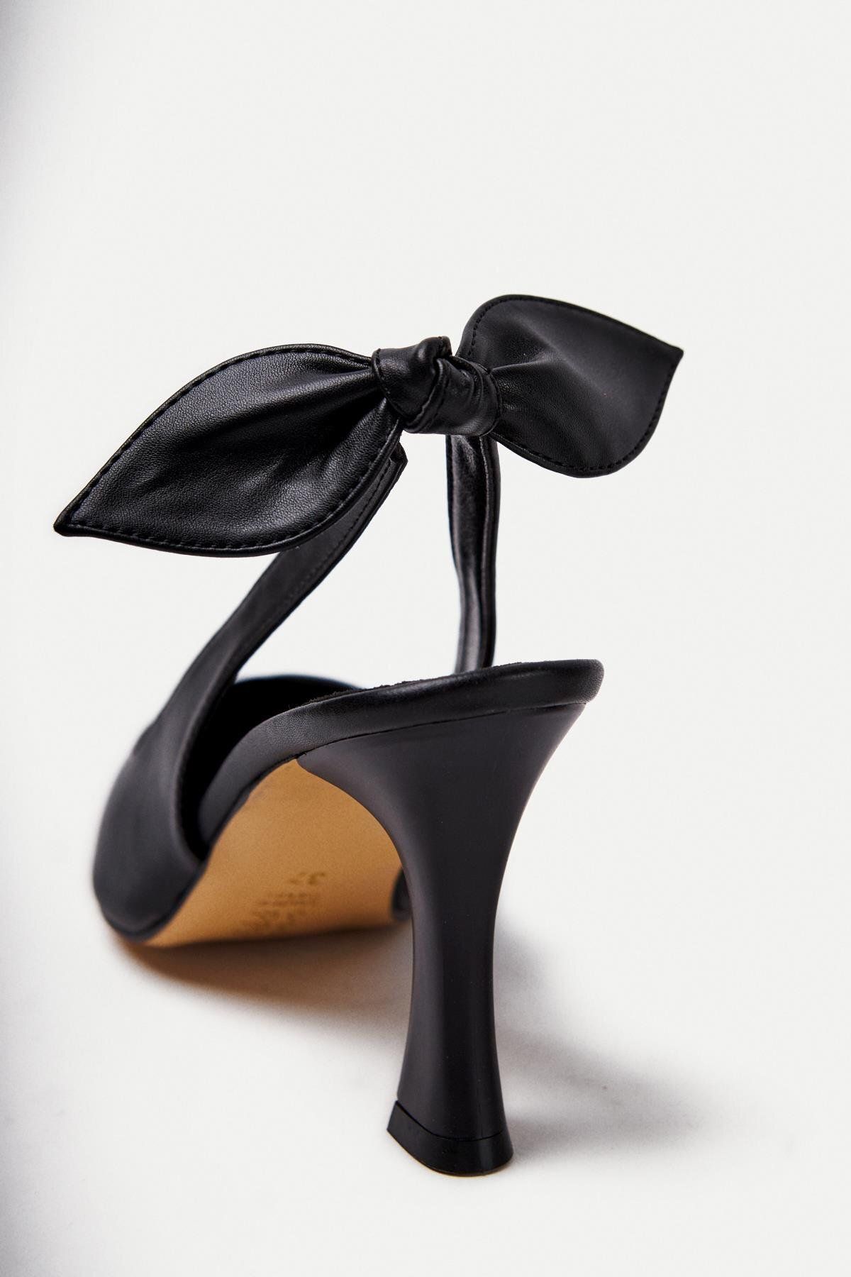 Mubiano-MBHSN8082-S Pantofi stiletto și cu toc pentru femei, cu detaliu de fundă elastică pe spate 7