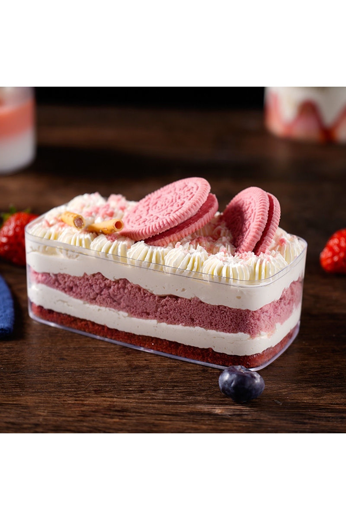 Tiramisu Cup Tatlı Kabı 300 Cc - 6 Adet Kapaklı — Koksal Pack — Plastik Tabak (2)