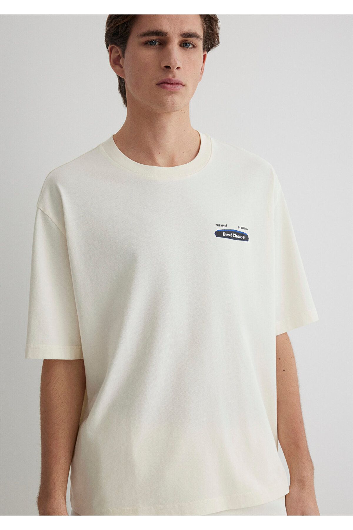 Mavi-Best Choice Printed Ecru T-Shirt Relaxed Fit / Άνετη εφαρμογή 0612606-86420 7