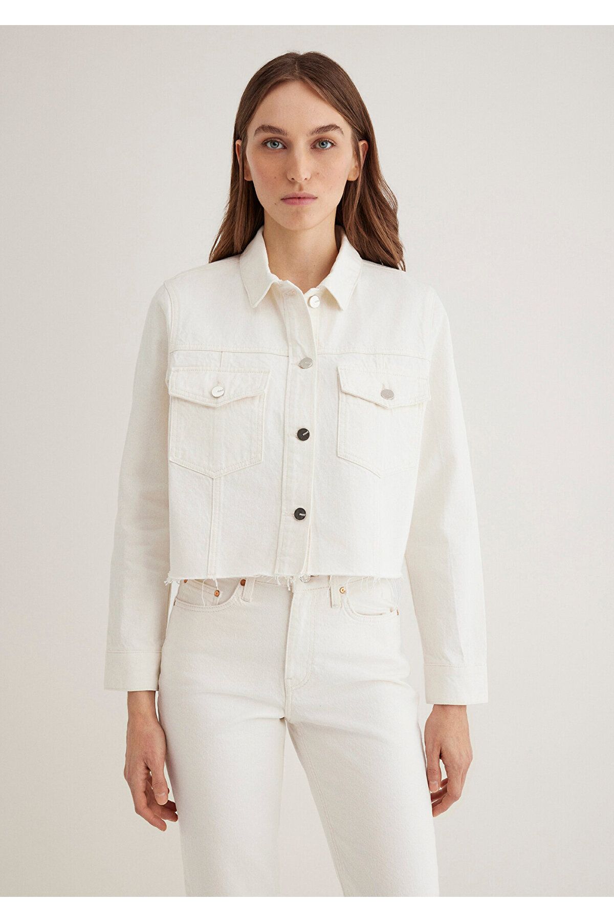 Mavi-Thalia Blue Premium White Jean Jacket 1110289-89161 3