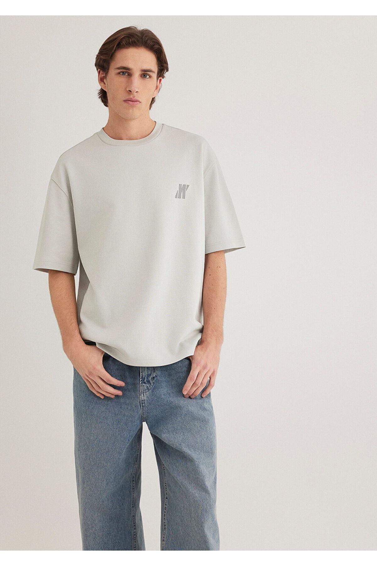 Mavi-Pro Gray T-Shirt Relaxed Fit / Relaxed Cut 0612743 -70082 4