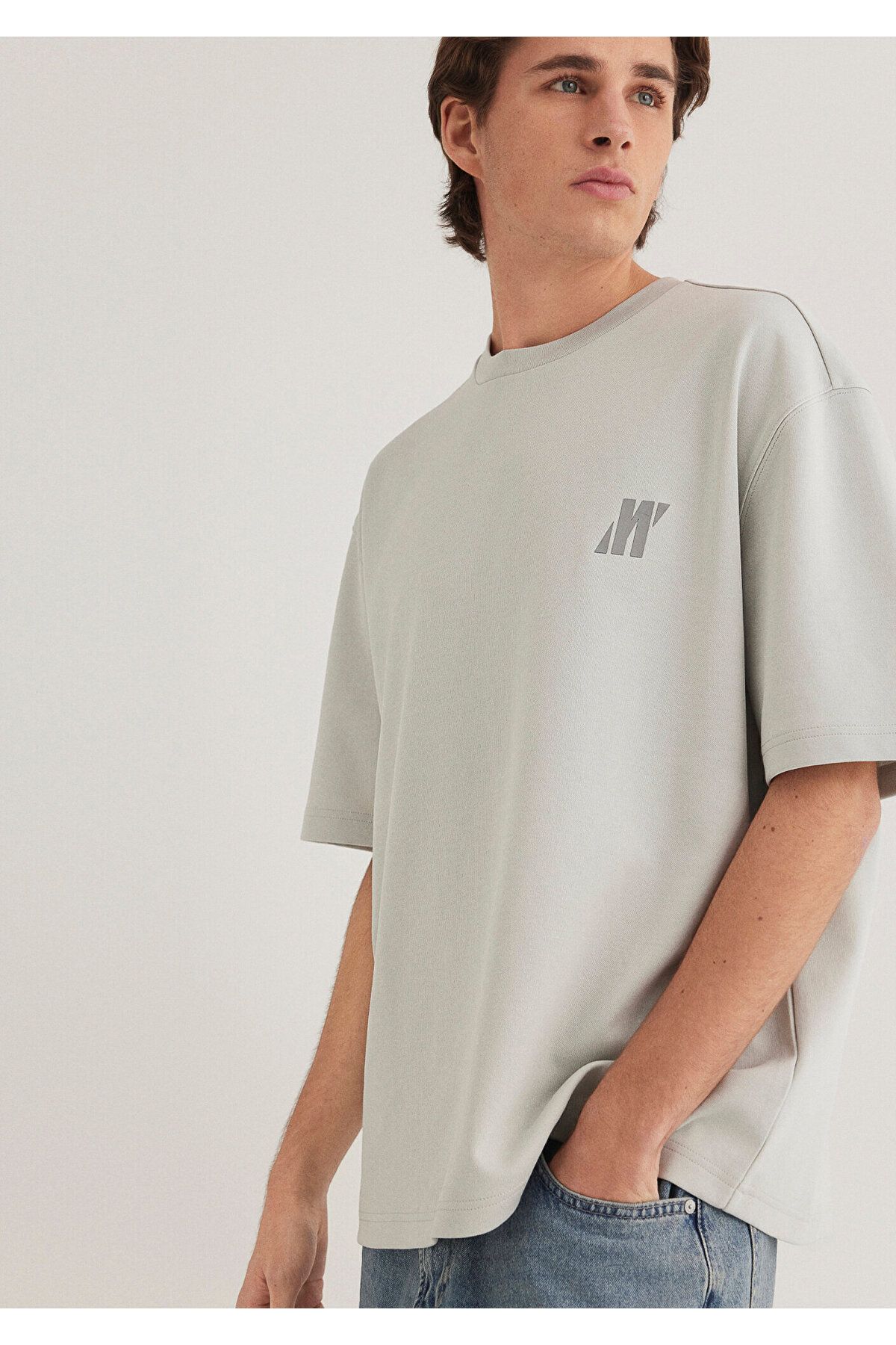 Mavi-Pro Gray T-Shirt Relaxed Fit / Relaxed Cut 0612743 -70082 1