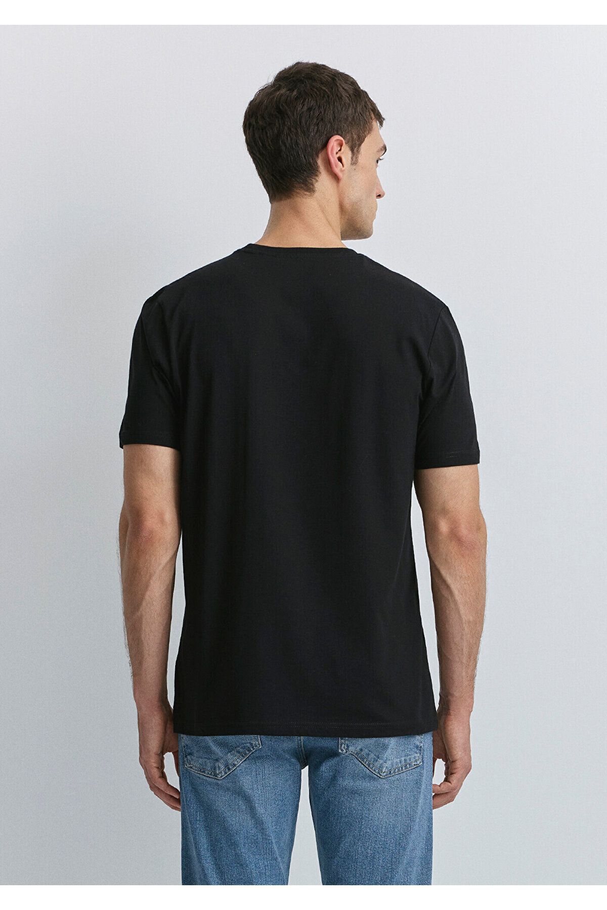 Mavi-Μαύρο T-Shirt με στάμπα αέρα κανονική εφαρμογή / κανονική εφαρμογή 0612759 -900 3