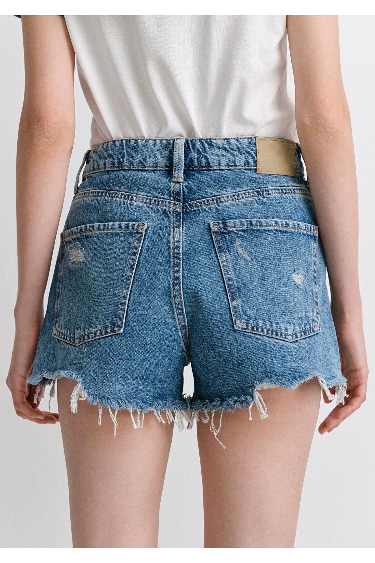 Mavi-Pantaloni scurți Tyra Street Shaded Indigo Blue Jean 1410011-84398 8