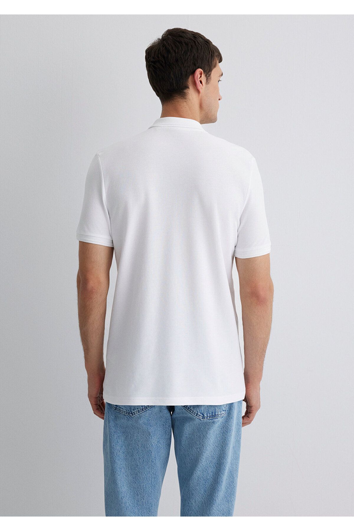 Mavi-Λευκό μπλουζάκι Polo Slim Fit / Στενό κόψιμο 064946-27879 4