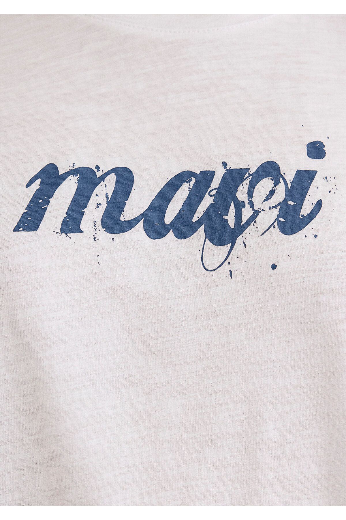 Mavi-Emblémával nyomtatott fehér póló Slim Fit / Slim Fit 166422-620 8
