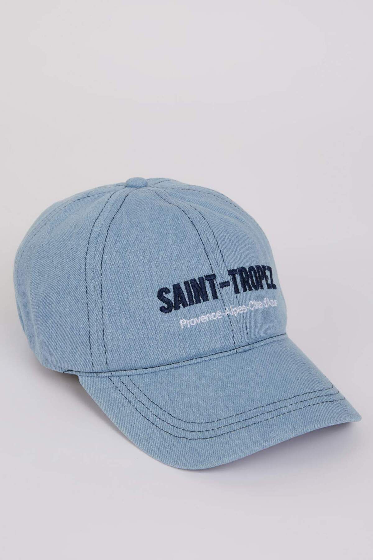 DeFacto-Women's Embroidered Embroidery Jean Cap Hat D5609Ax25Sm 2