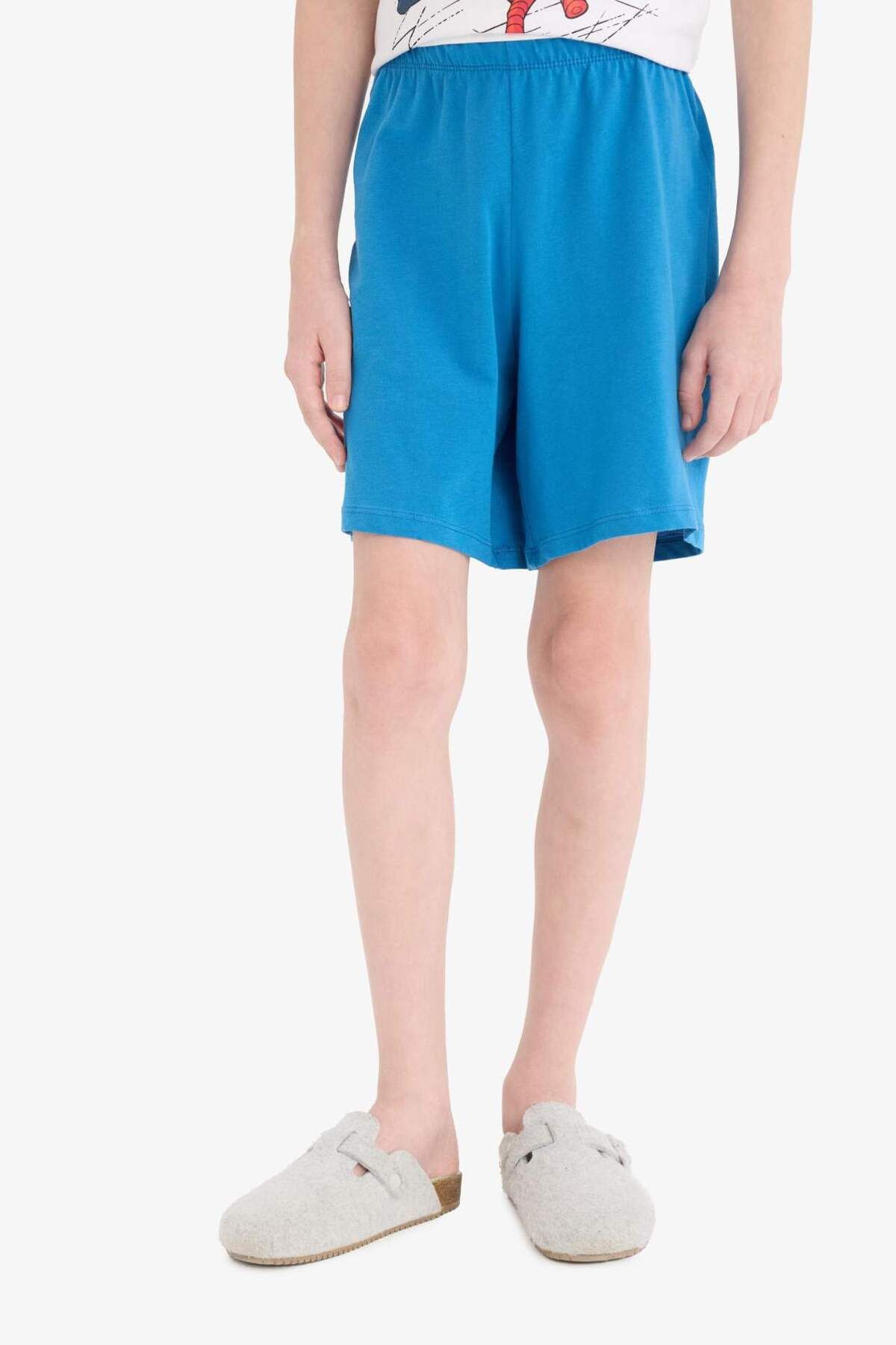 DeFacto-Jungen-Pyjama-Set „Marvel Spiderman“, kurzärmeliges Oberteil und Shorts E0343A825SM 7