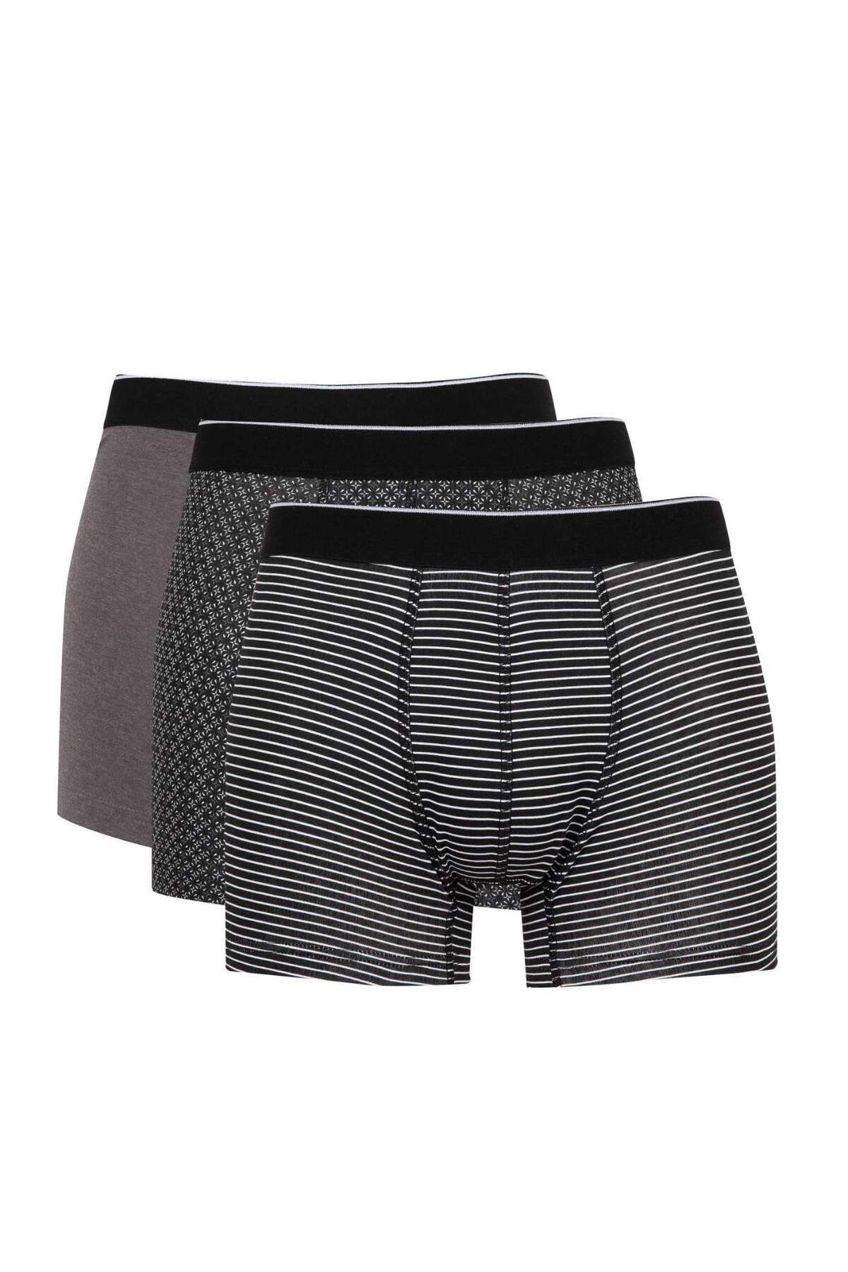 DeFacto-Regular Fit 3 τεμαχίων Boxer C9558AX24WN 1