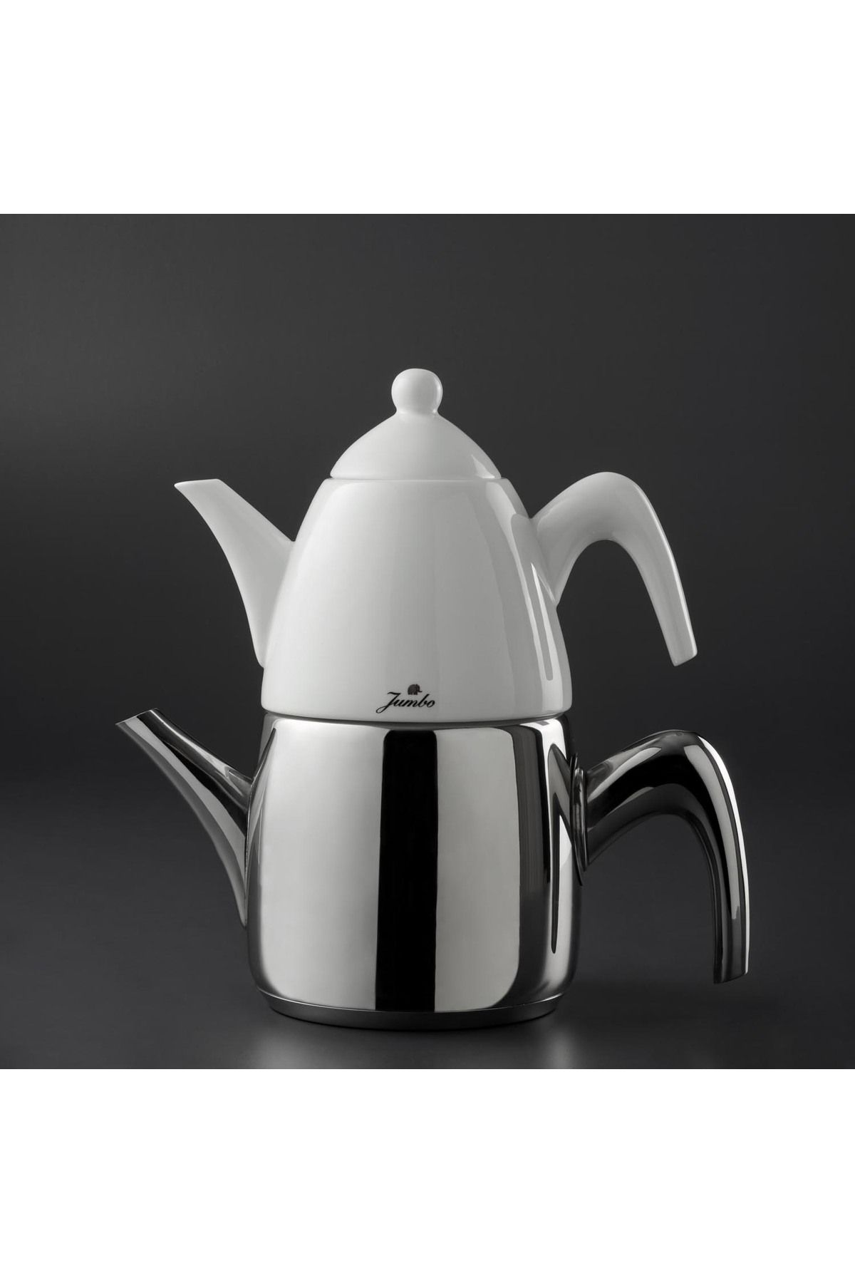 Jumbo-6500 Steel Handle Porcelain Teapot 1