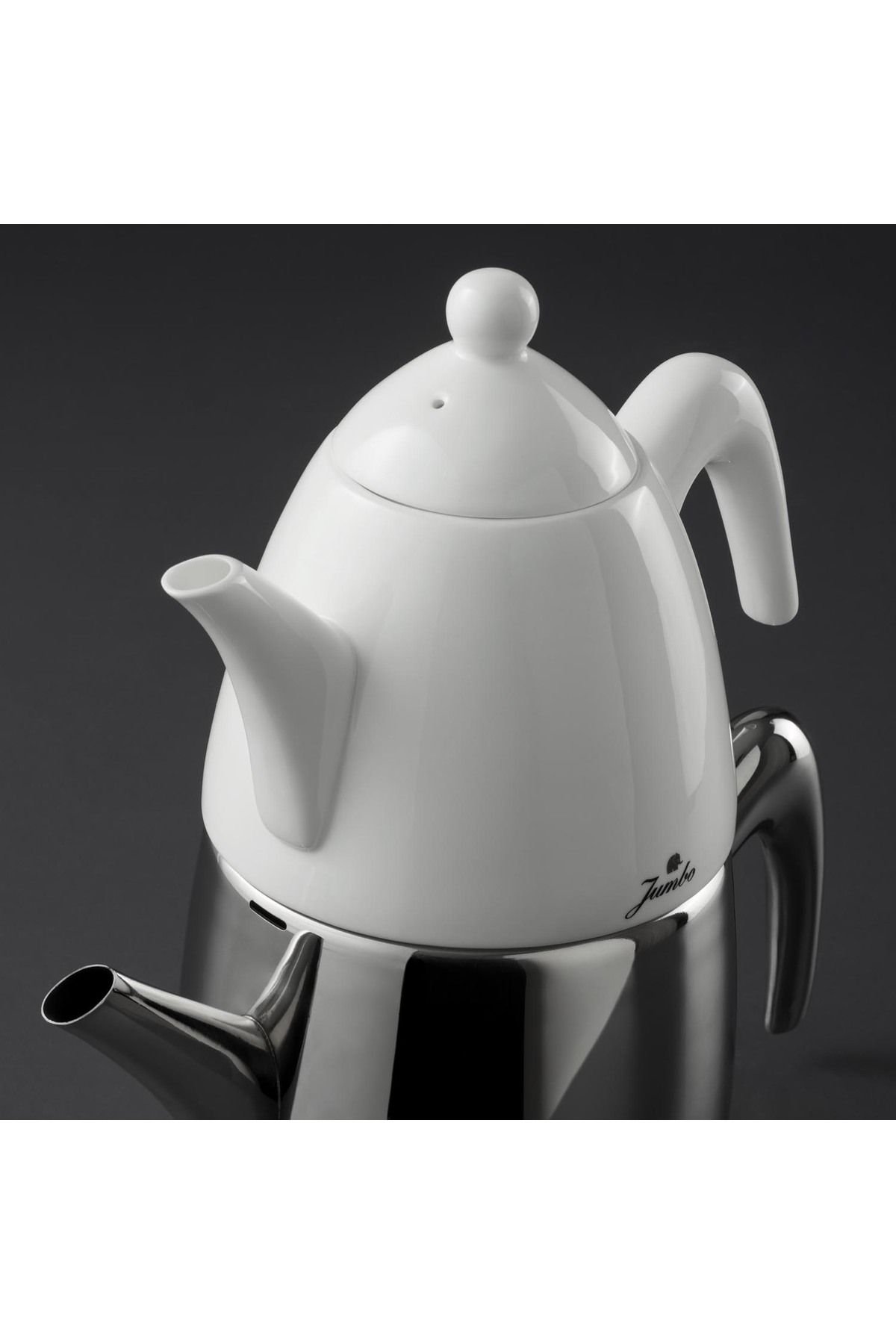 Jumbo-6500 Steel Handle Porcelain Teapot 3