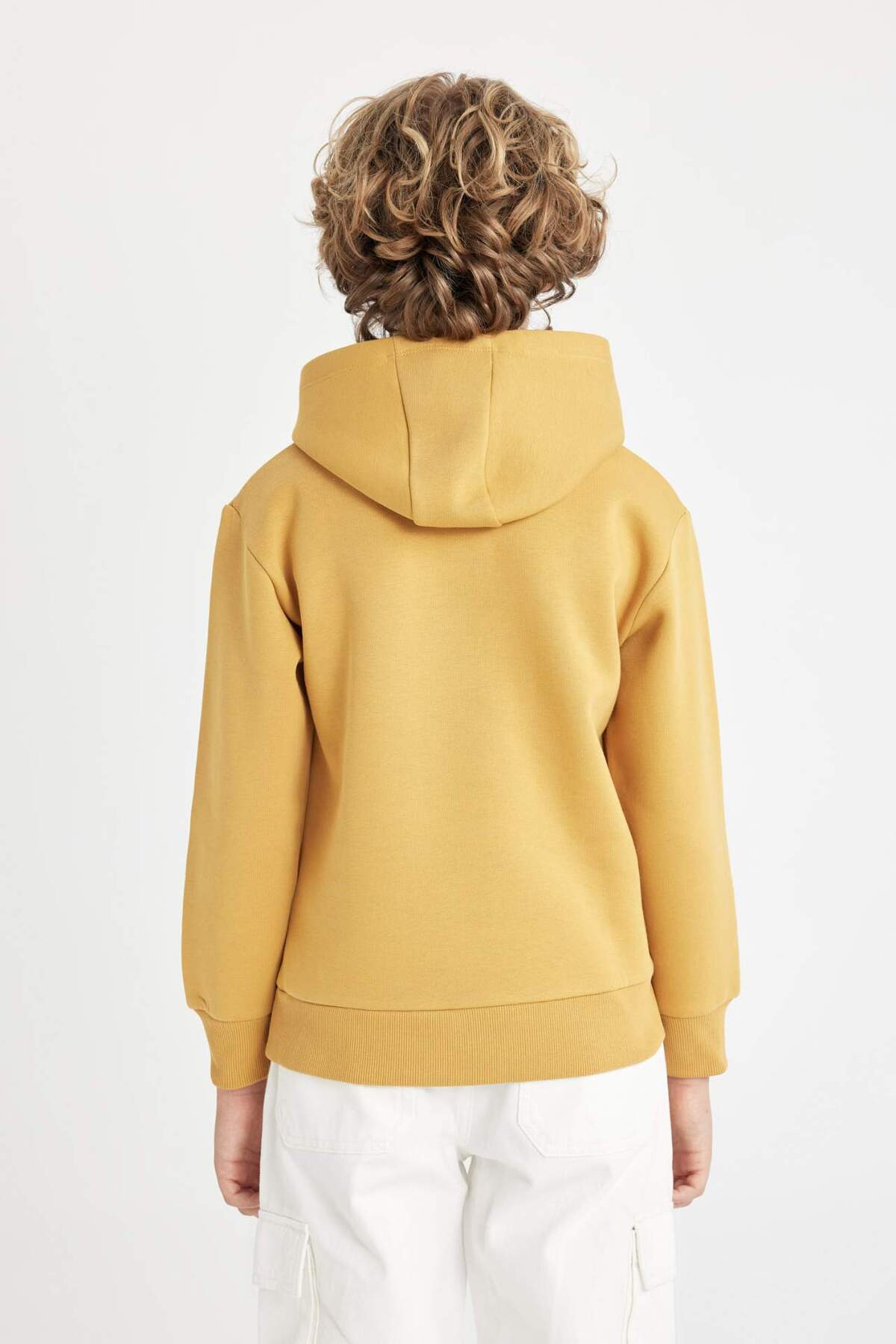 DeFacto-Jungen-Schul-Sweatshirt mit Kapuze und Taschen, bedruckt mit Text C7560A824AU 6