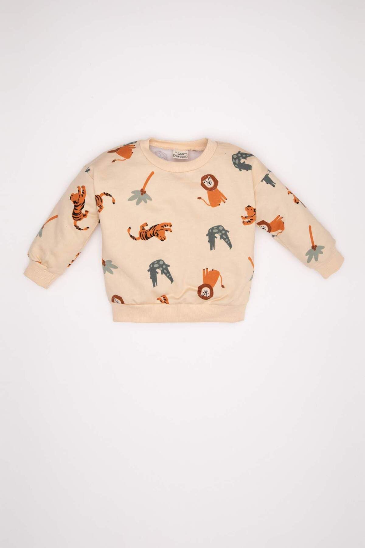 DeFacto-Baby Boy Crew Neck Printed Sweatshirt D2931A524Au 1