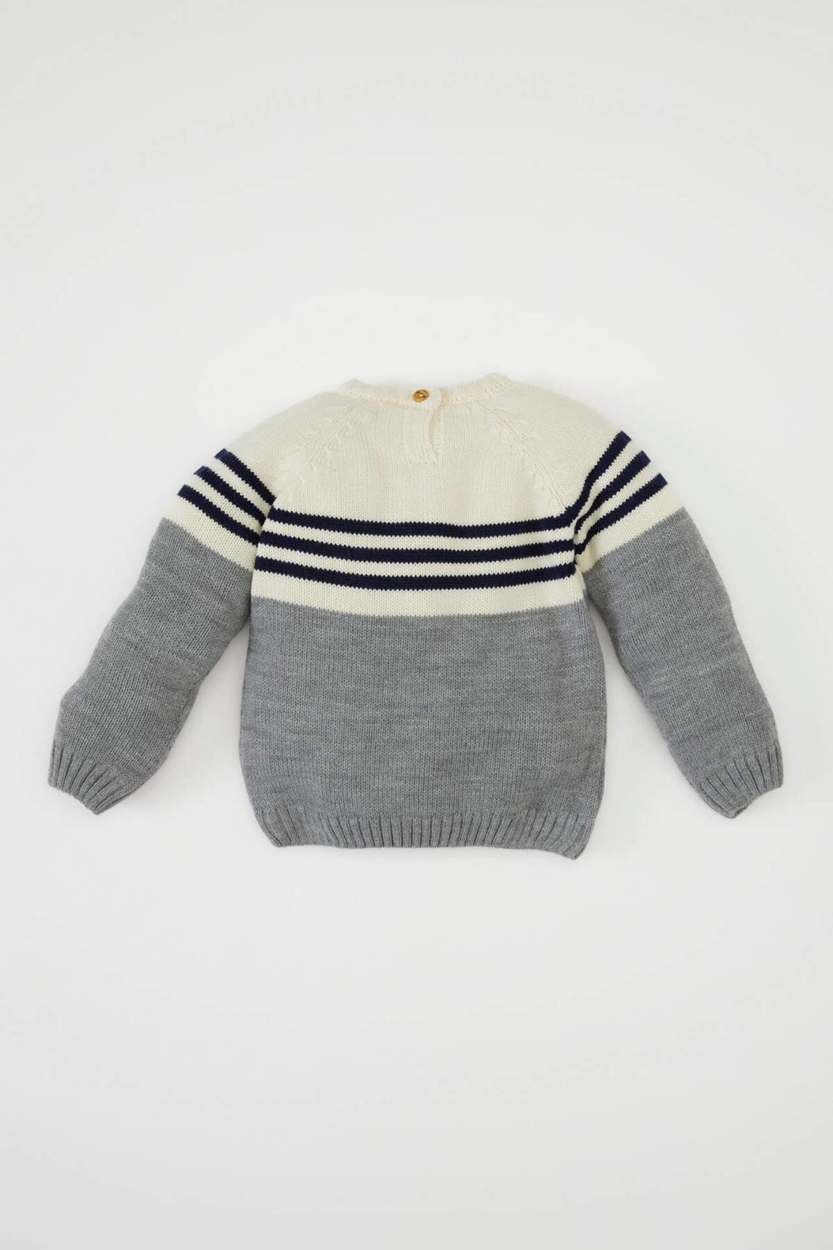 Defacto Erkek Bebek Bisiklet Yaka Çizgili Triko Kazak C8880A524WN fotoğrafı 5 (önizleme)