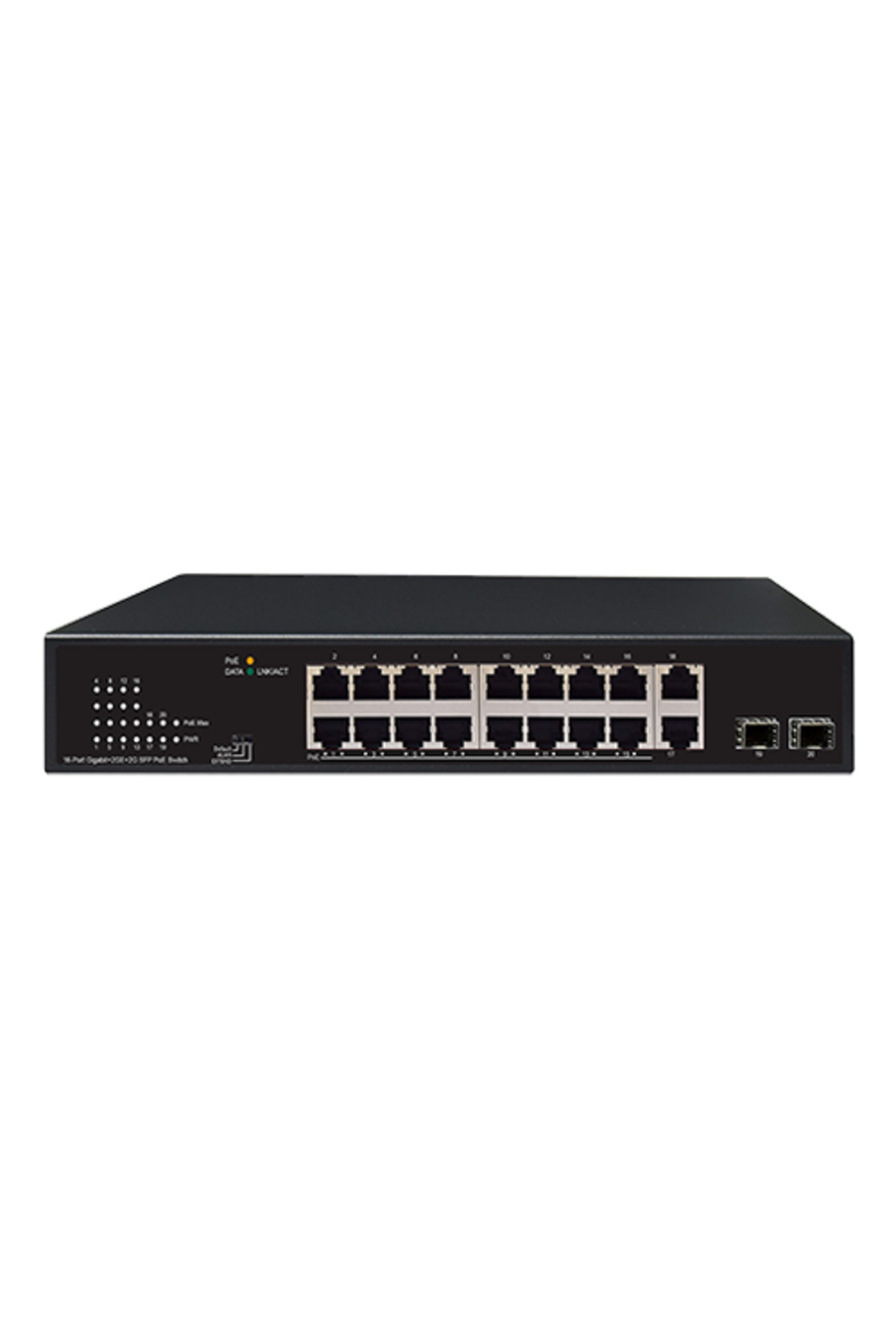 Uniview-Comutator 16xRJ45 POE, 2xRJ45, 2xSFP, Gigabit - UNV NSW2010-18GT2GP-POE-IN 1