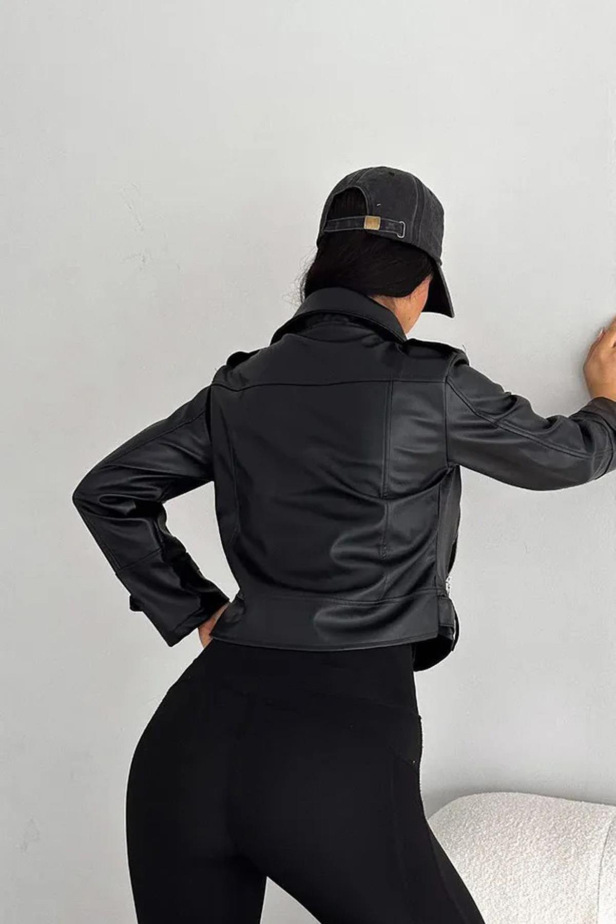 İstangül Butik-Luisa Lined Leather Coat 4