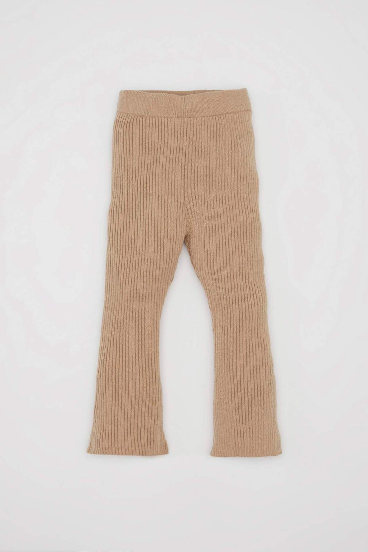DeFacto-Baby-Mädchen-Strick-Leggings mit ausgestelltem Bein, gerippt, beige, C8442A524WN 1