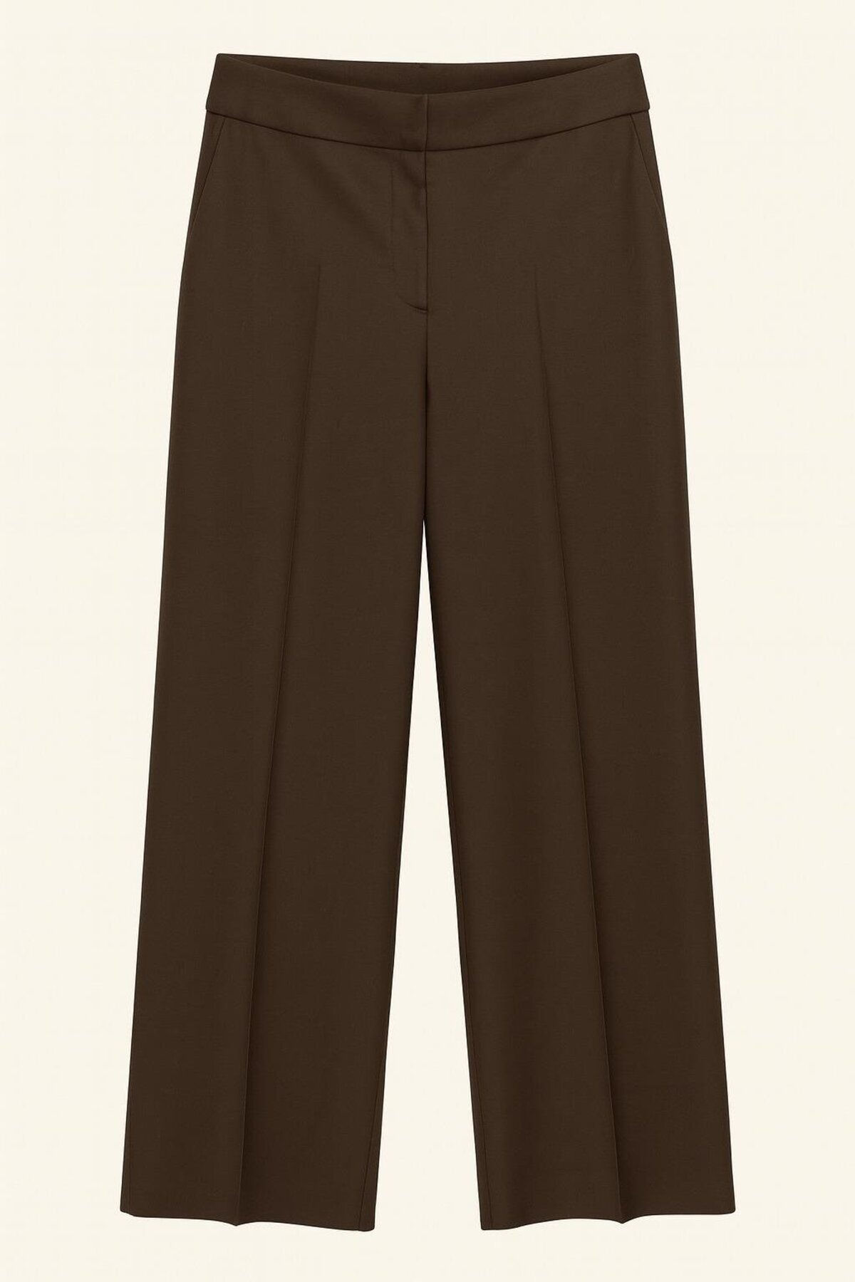 Setre-Dark Brown Waist Detailed Relaxed Cut Trousers 4