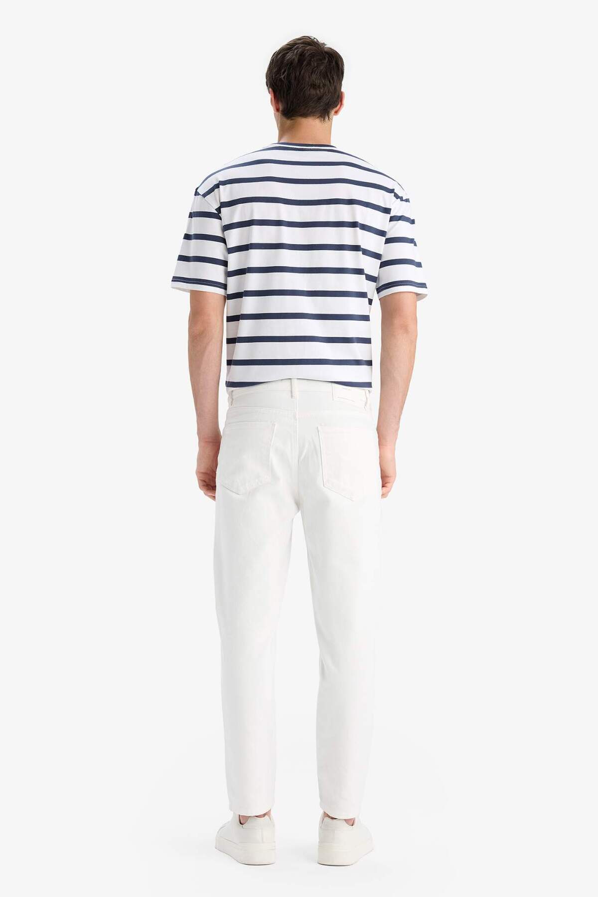 DeFacto-100 % Baumwolle, 90er-Jahre-Slim-Fit, schmale Passform, hohe Taille, schmales Bein, weiße Jeanshose D4463AX24HS 6