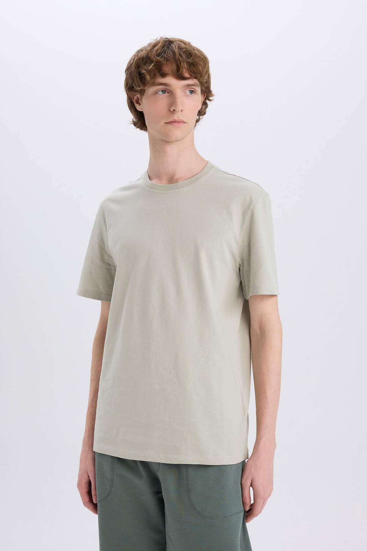 DeFacto-Nové tričko Regular Fit Crew Neck 100% bavlna s krátkým rukávem - V7699AZ24SP 3