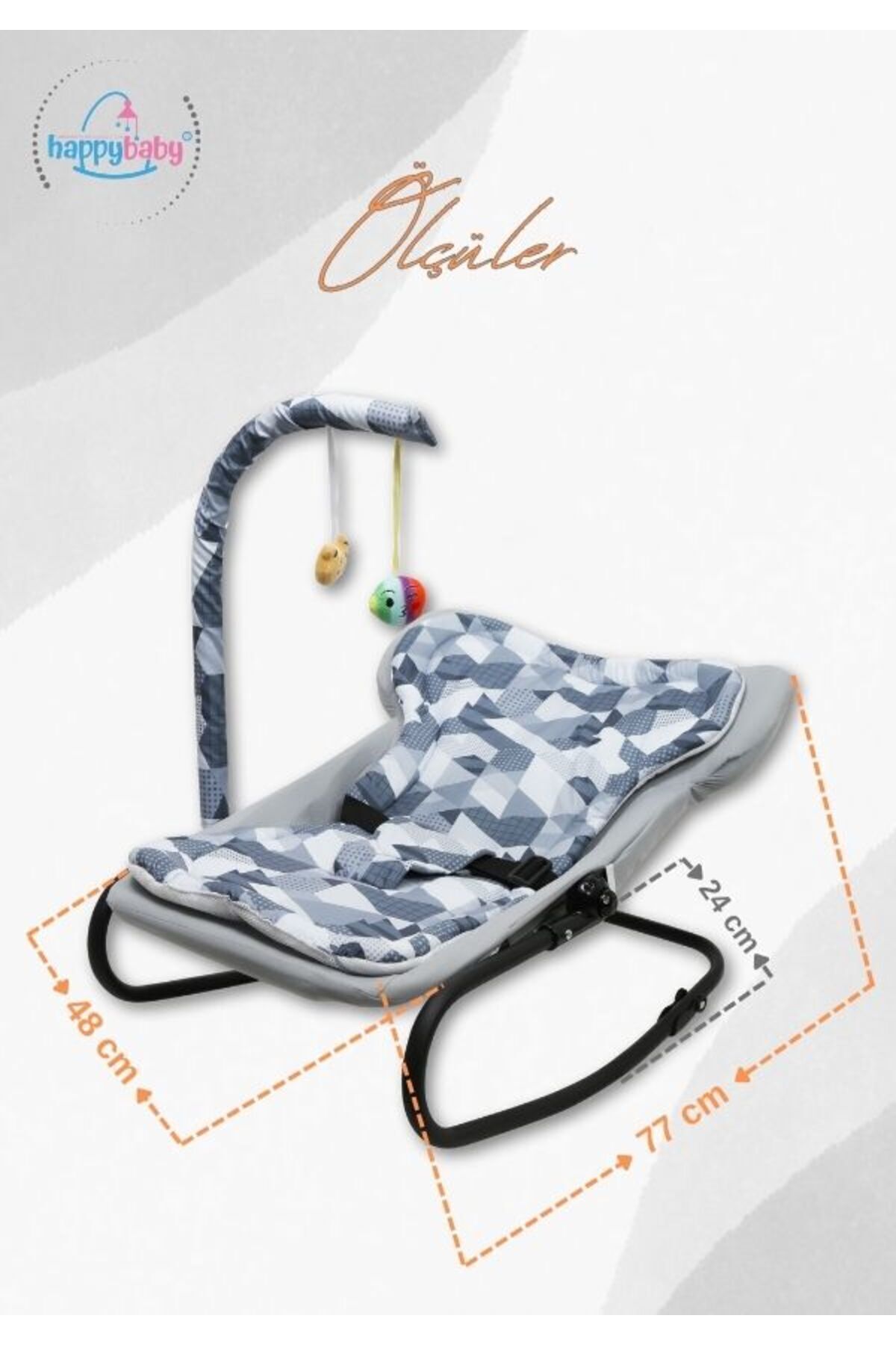 Happy Baby Elit Polo Anakucağı-kademeli-sallanır-sabitlenebilir-oyuncaklı -anakucagi - Hazır Kurulu Gelir fotoğrafı 3 (önizleme)