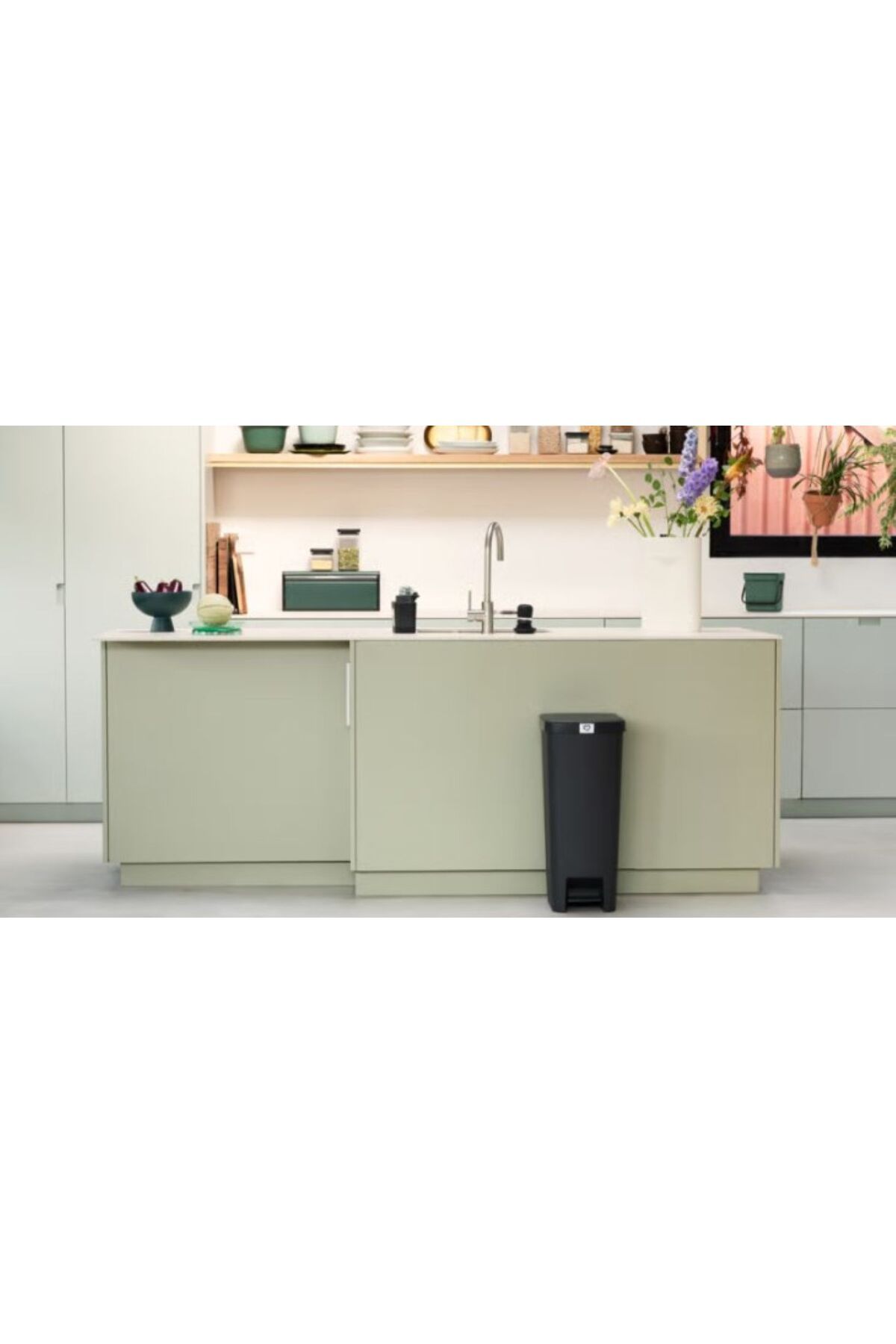 Brabantia-Stepup Koyu Gri Plastik Pedallı Çöp Kutusu 40l 4