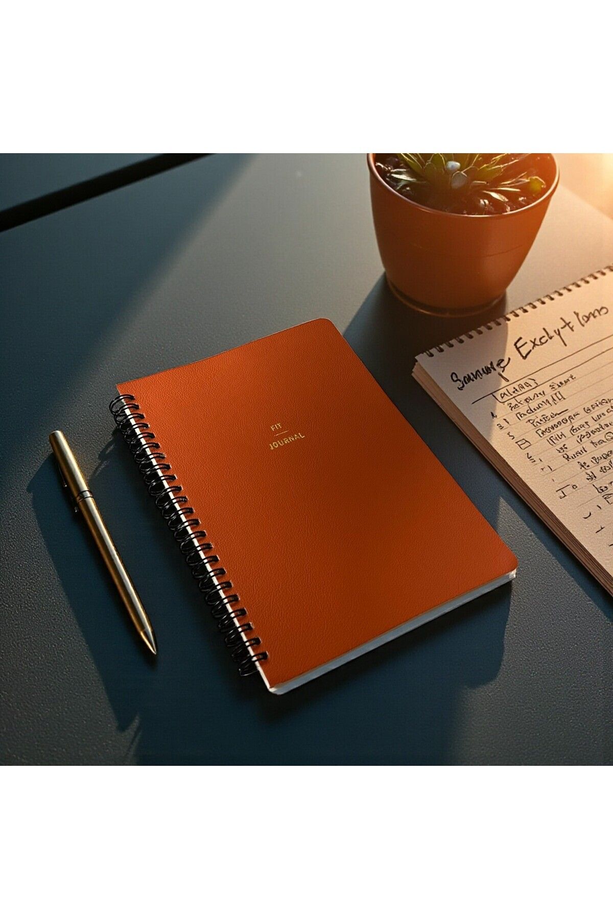 Fark Tanıtım-Fit Journal Sports and Exercise Planner Notebook – Daily with 4-Month Goal Tracking |   A5 Spiral 3