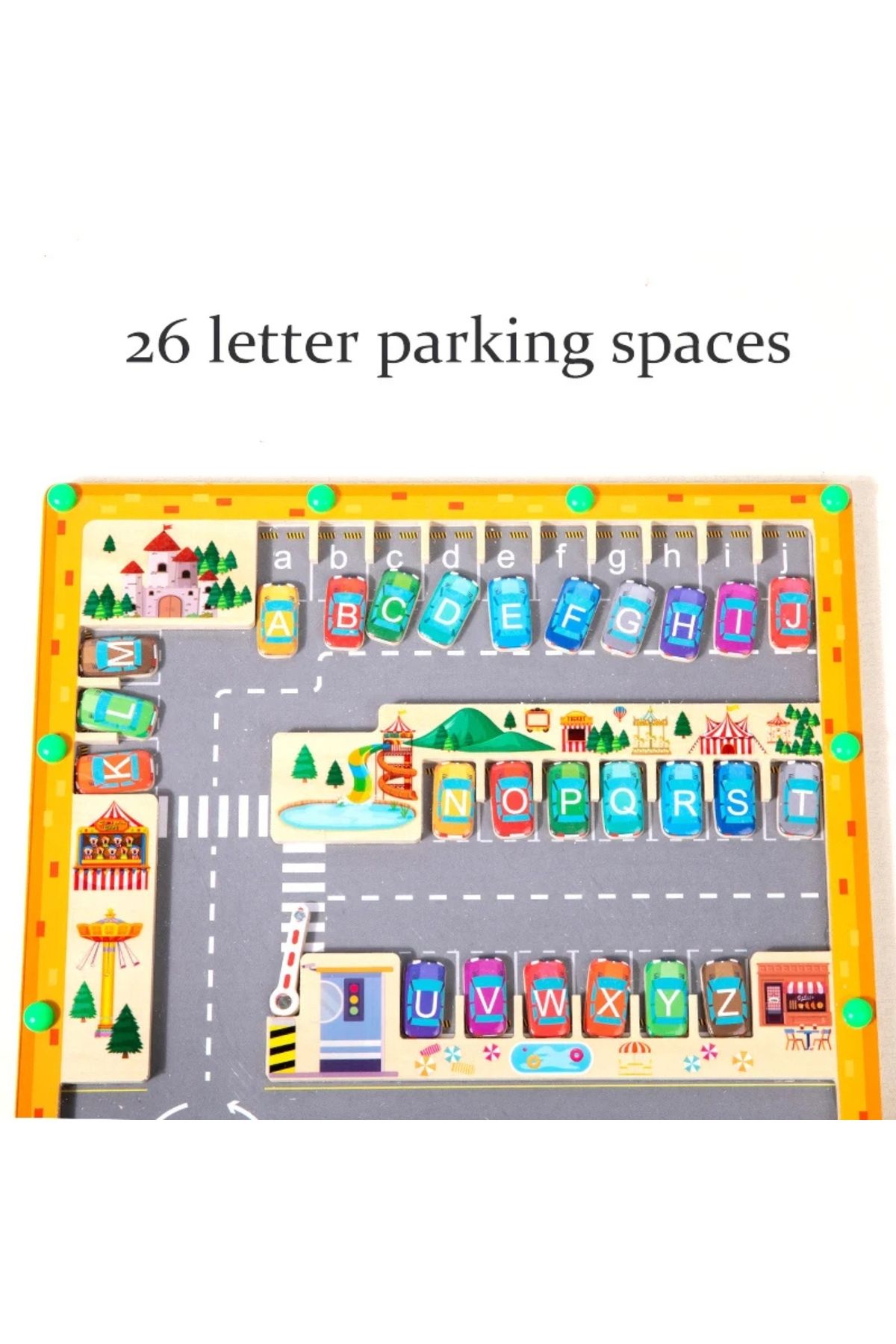 F.A.M.S-Magnetic Alphabet Maze Puzzle – Educational Toy for Kids – Learn Letters with Car Parking Game 4