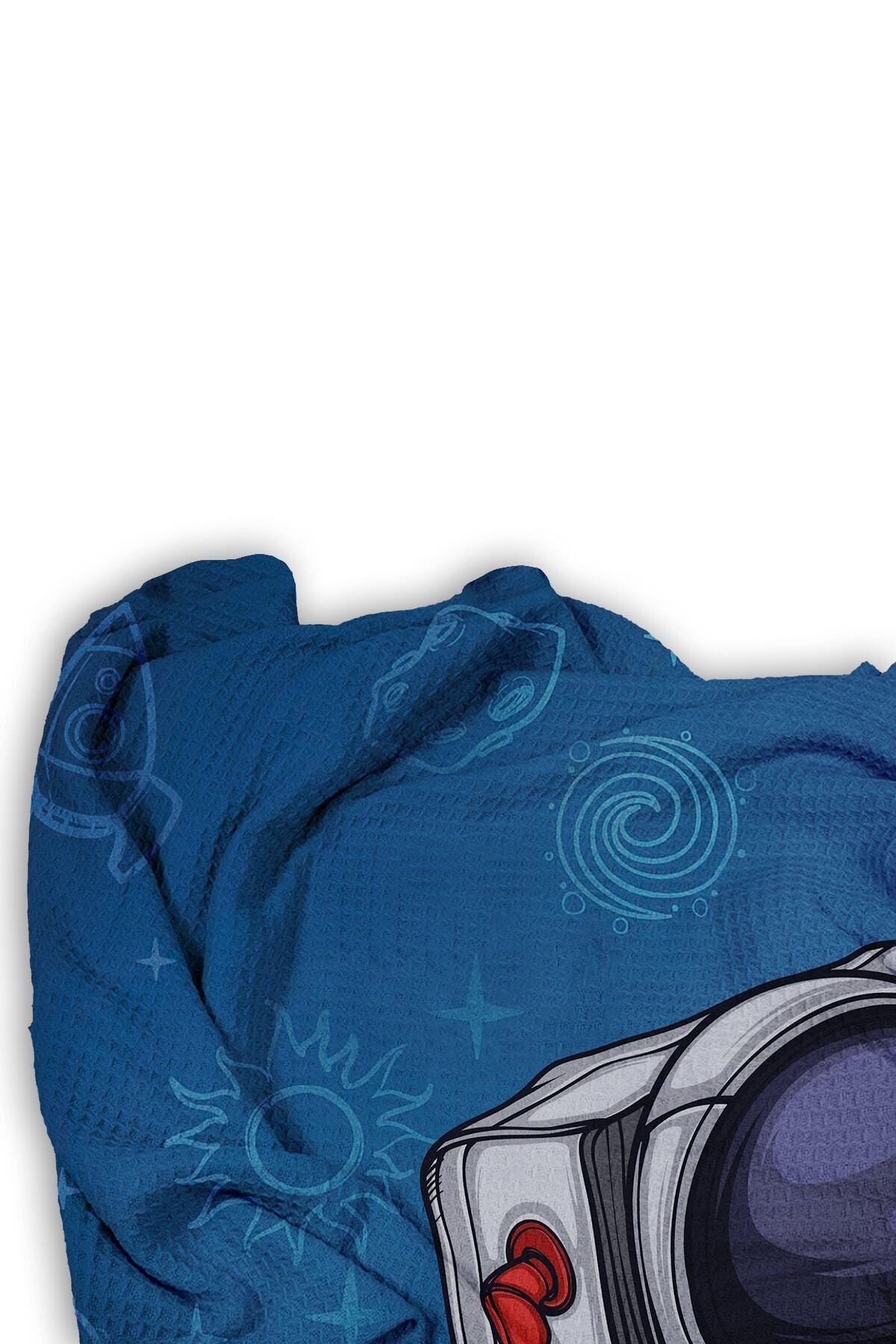 Bebişim Halı-Astronaut Patterned Single Pike (with Pillow Case) 2