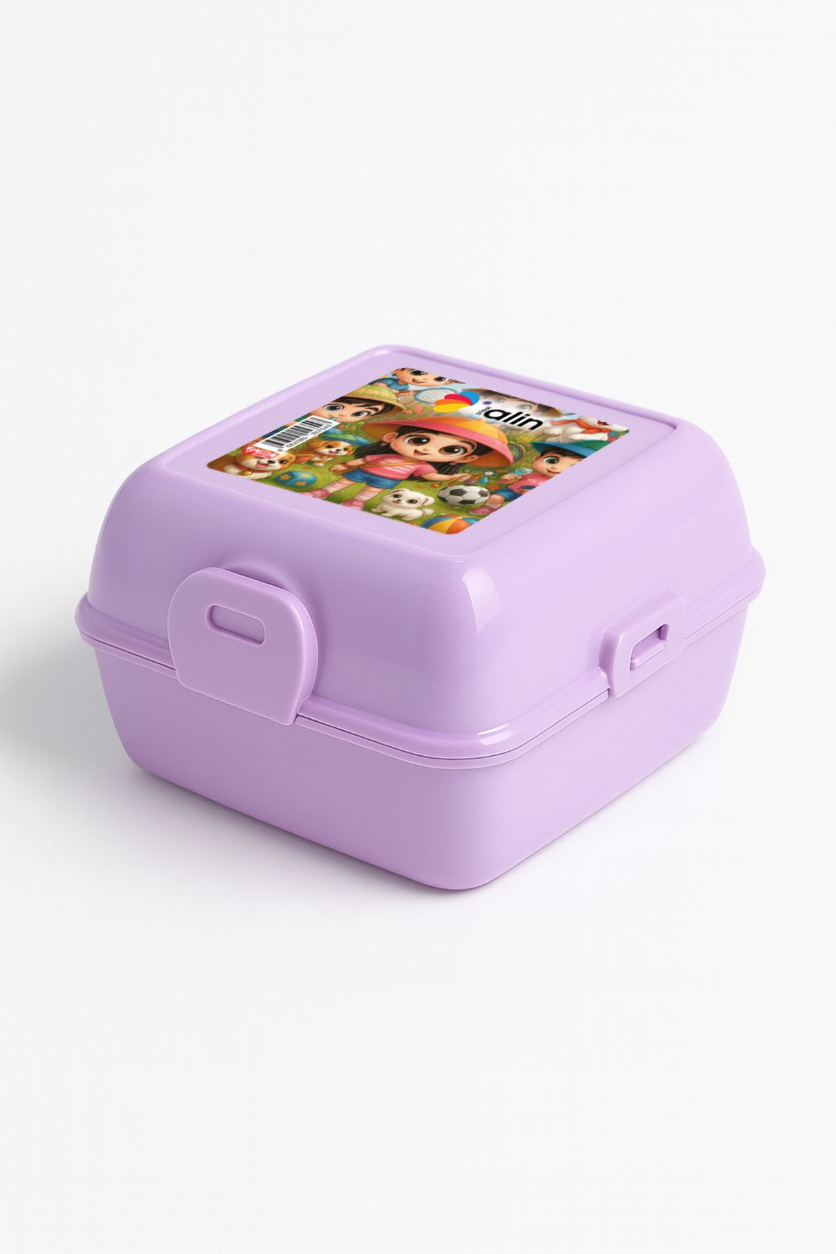 WİGGLE-4 Compartment Children's Lunch Box with Spoon and Fork - Food Storage Container Lunch Box 1