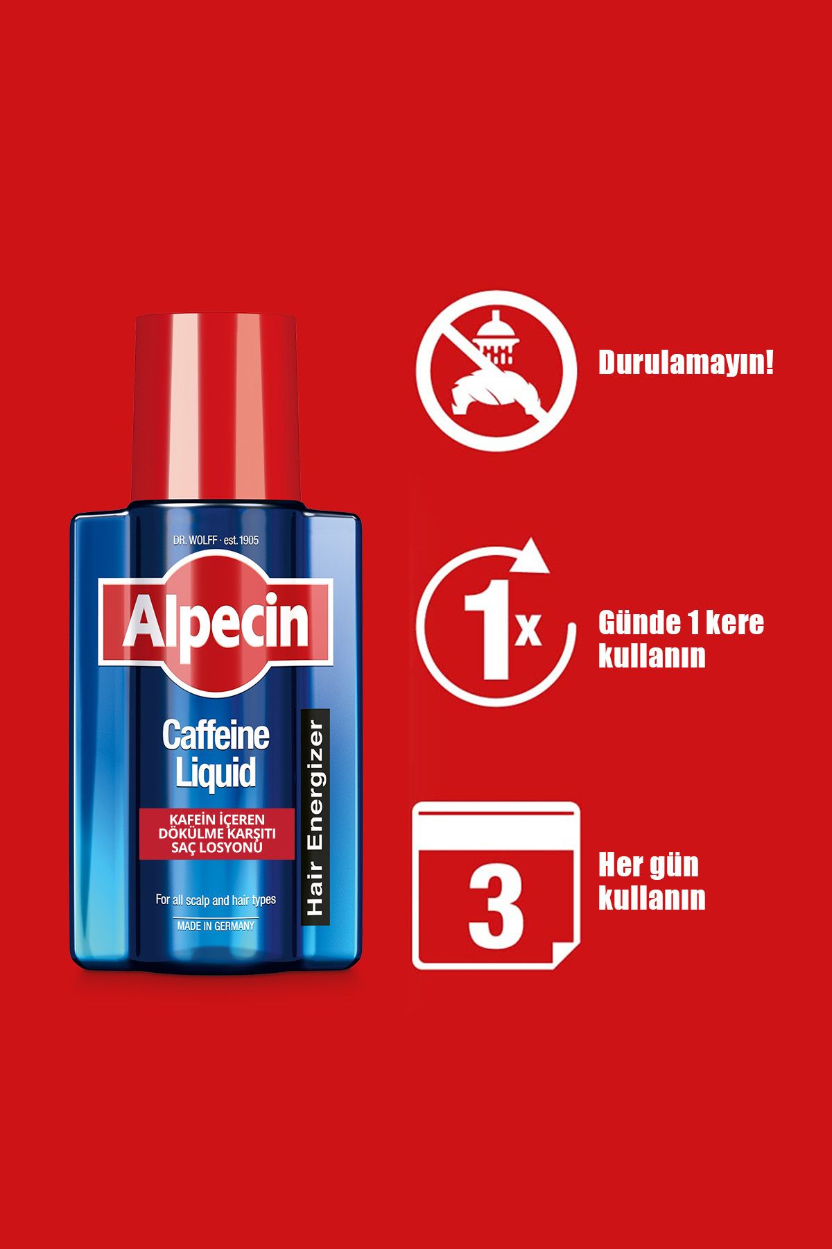 ALPECİN-Alpecin C1 Anti-Hair Loss with Caffeine - X2 Pieces Hair Lotion Shampoo 6